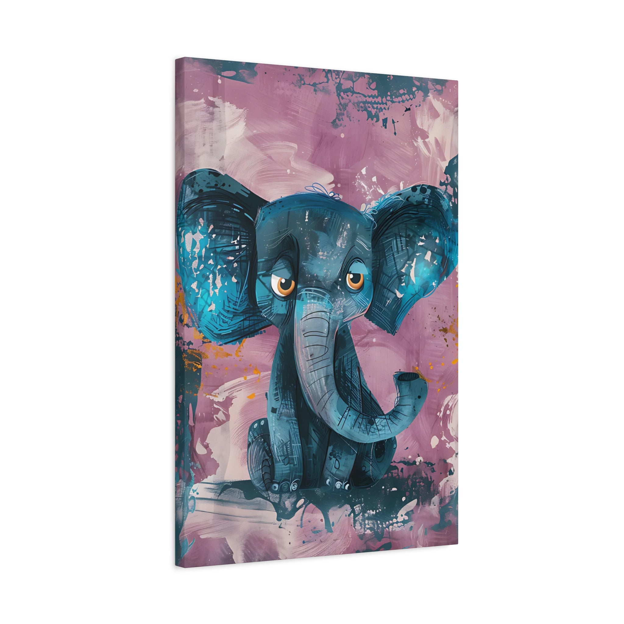 Blue Elephant Canvas Print