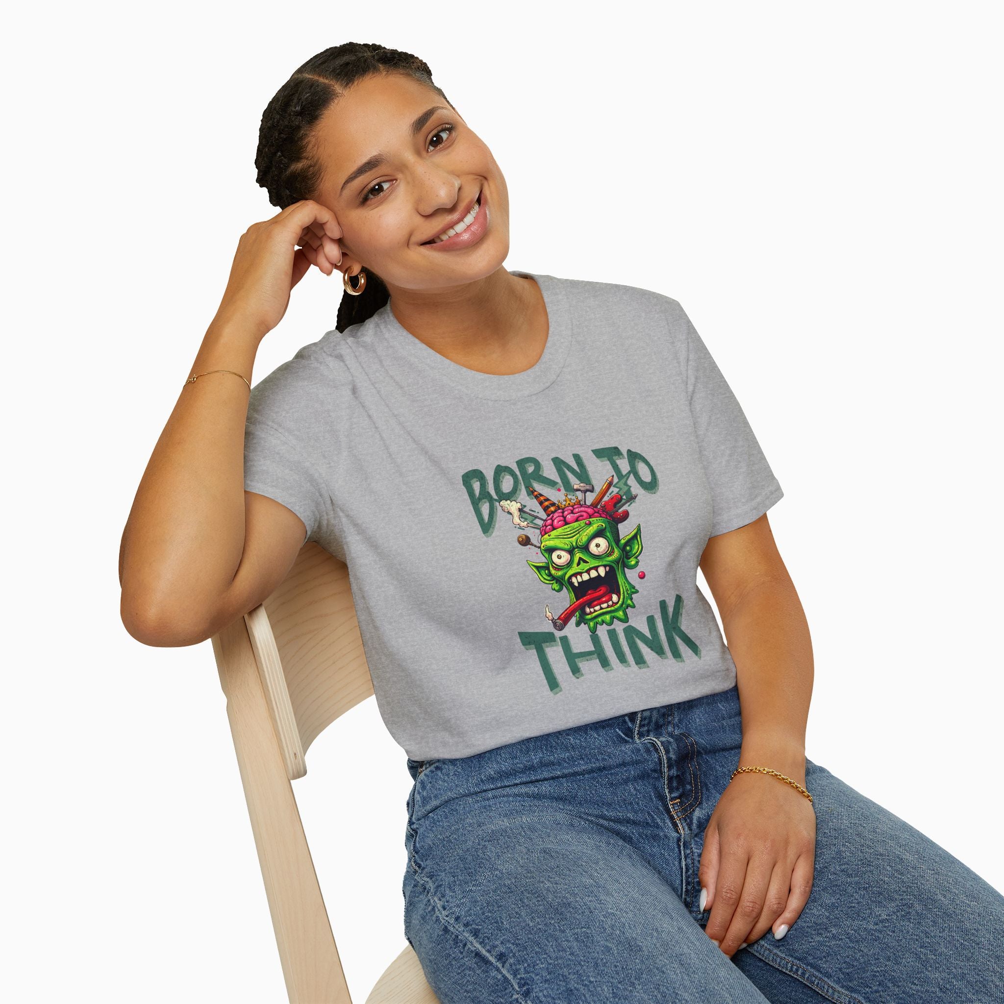 Born to Think Skull Unisex T-Shirt