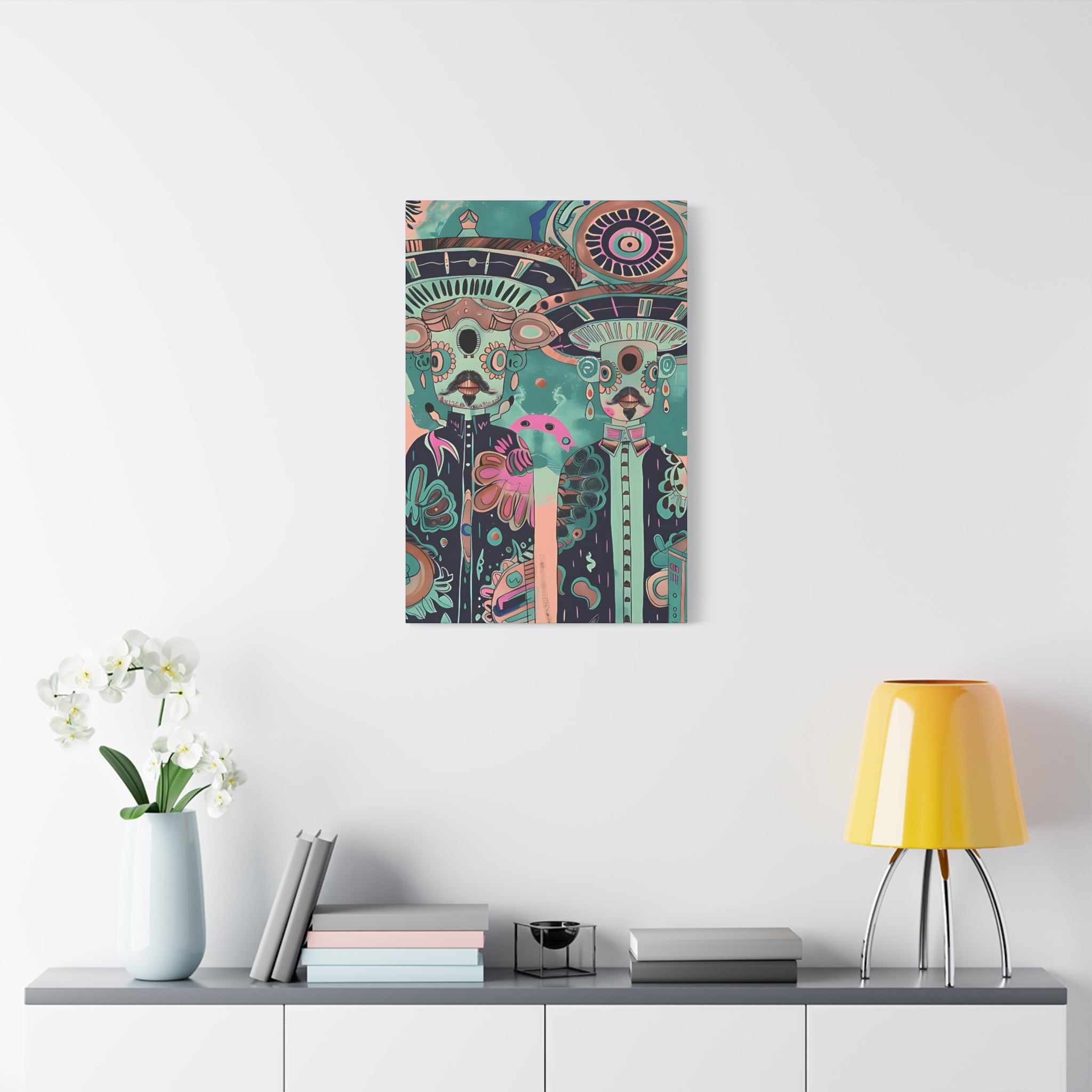 Aliens in African Vibe Canvas Print