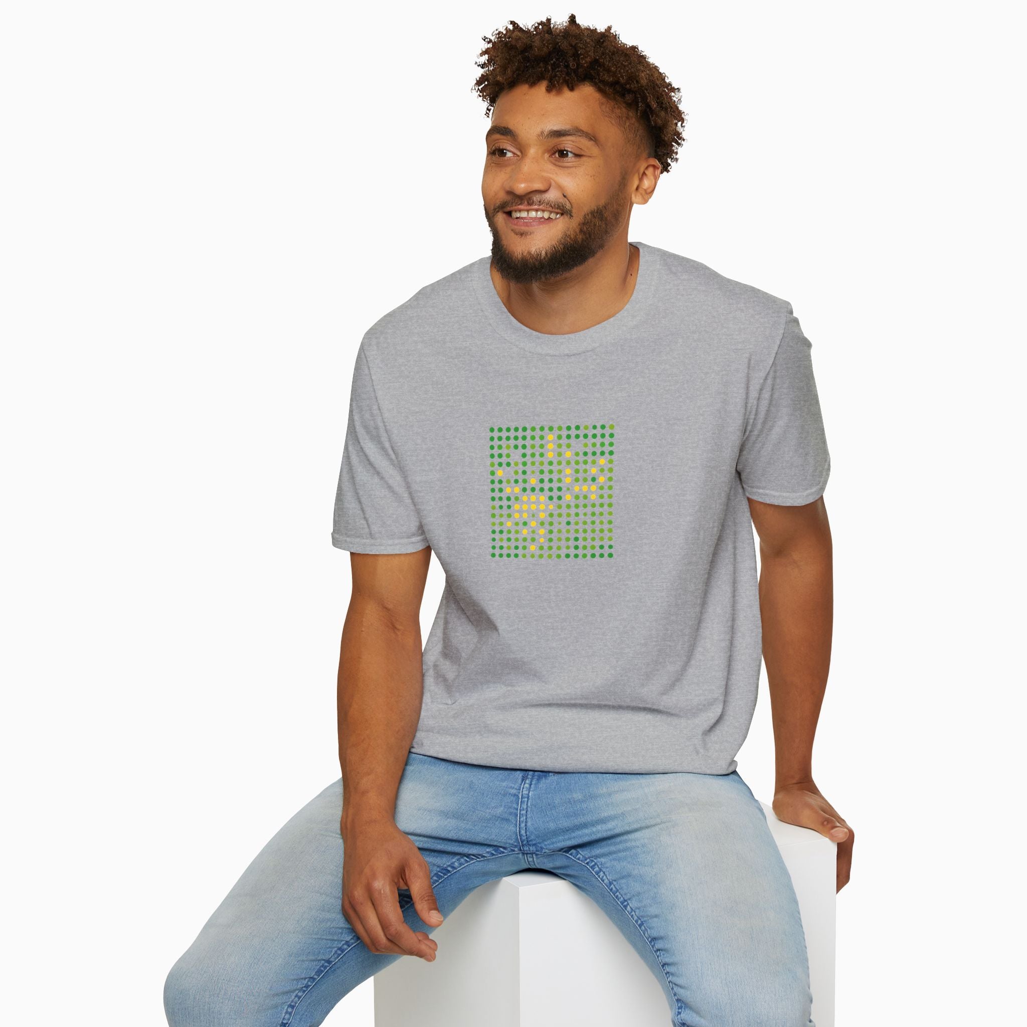 Green & Yellow QR Code Unisex T-Shirt