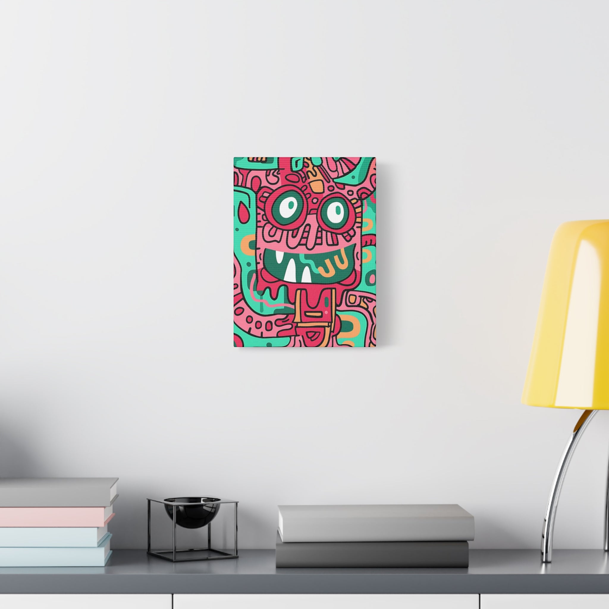 Bright Red Cable Monster Canvas Print