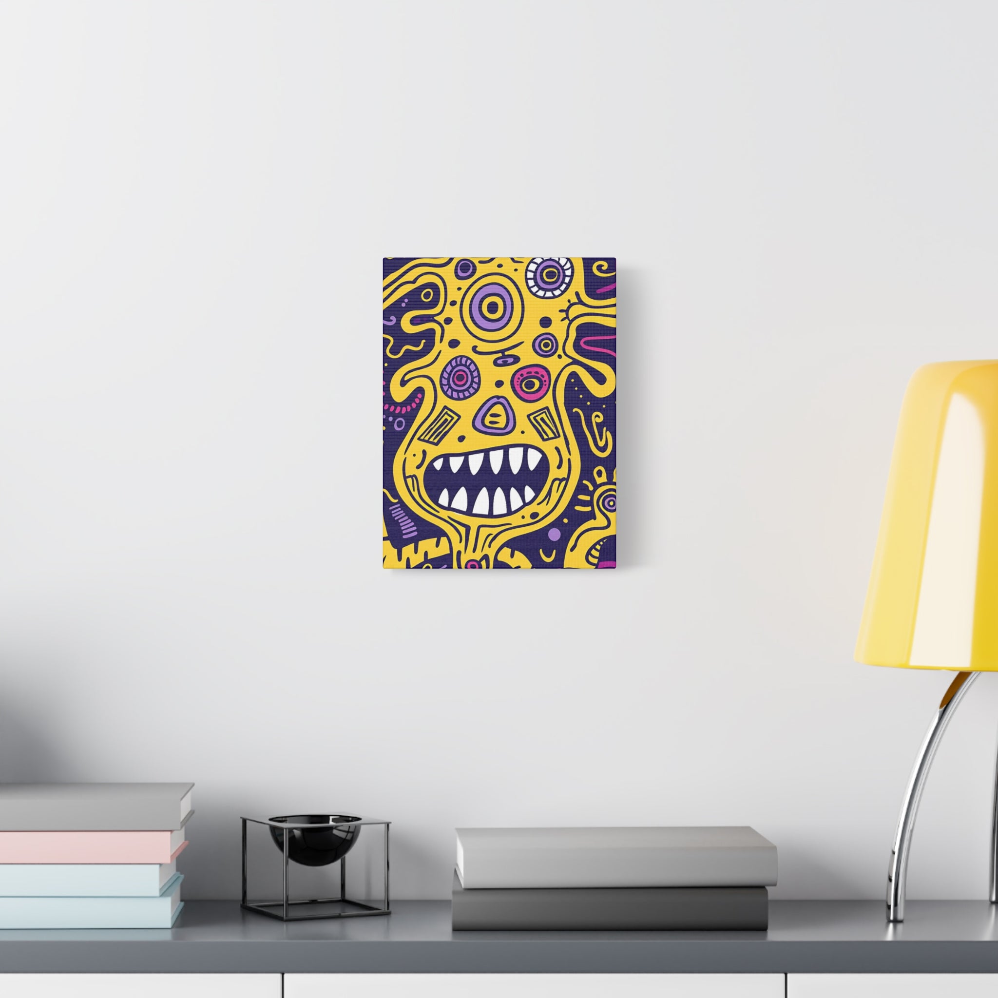 Bold Yellow Cable Monster Canvas Print