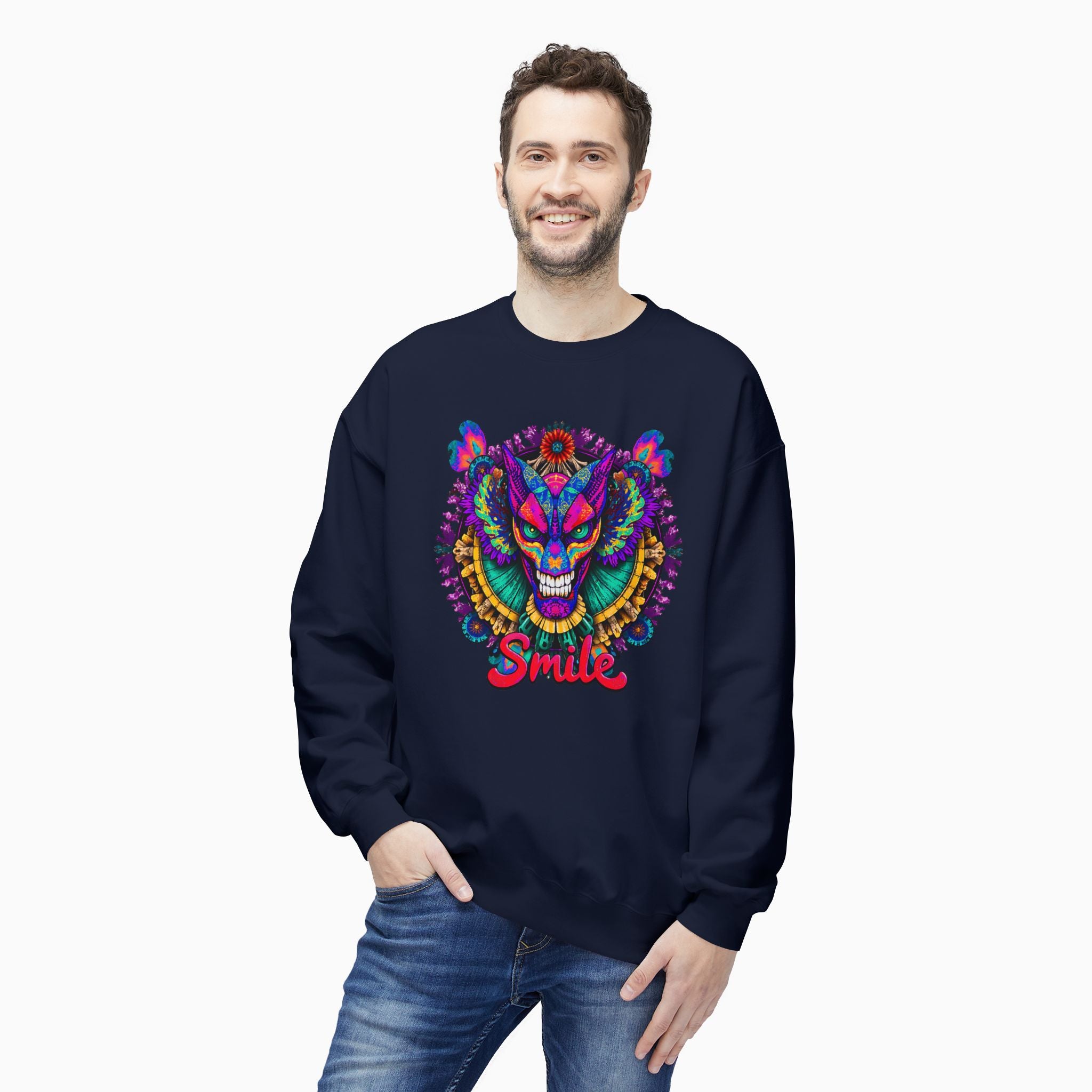 Dragon Smile Pixel Art Unisex Sweatshirt