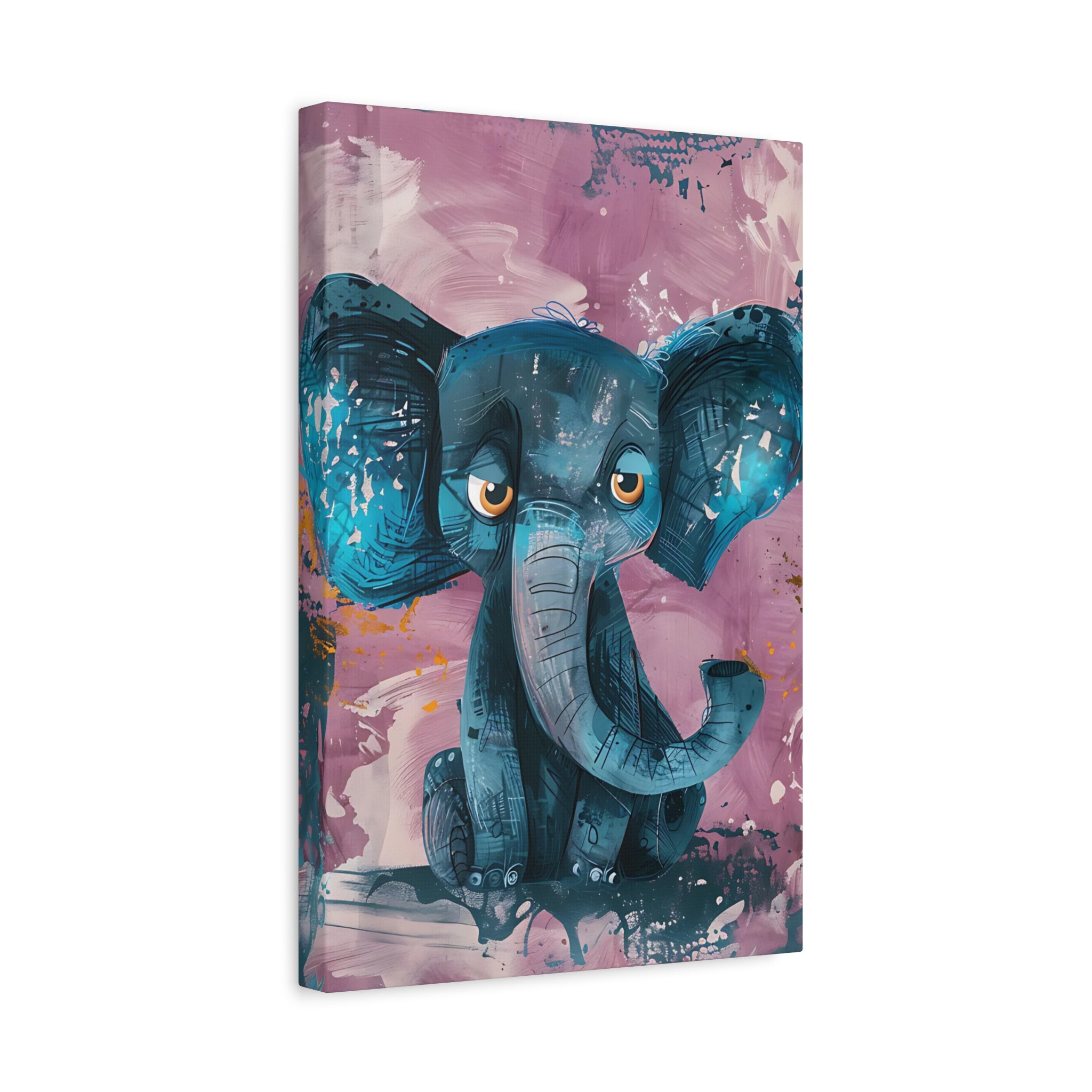 Blue Elephant Canvas Print