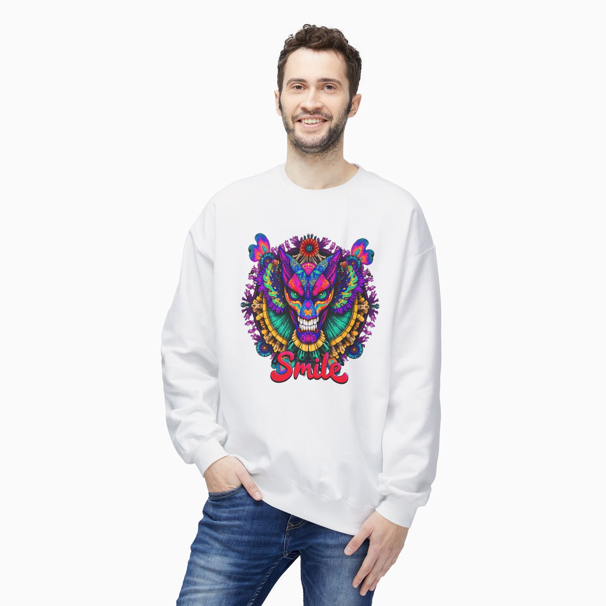 Dragon Smile Pixel Art Unisex Sweatshirt