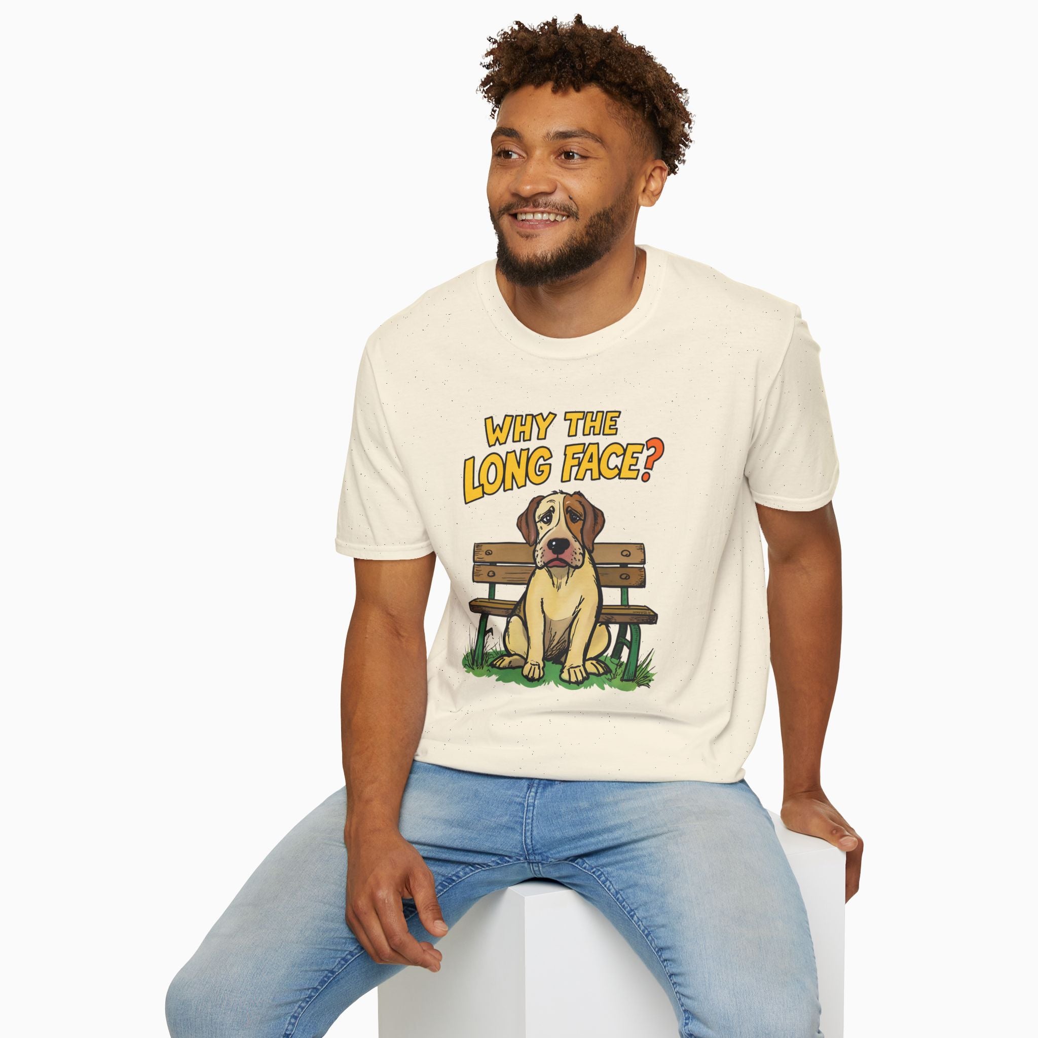 Funny Dog Why the Long Face Unisex T-Shirt