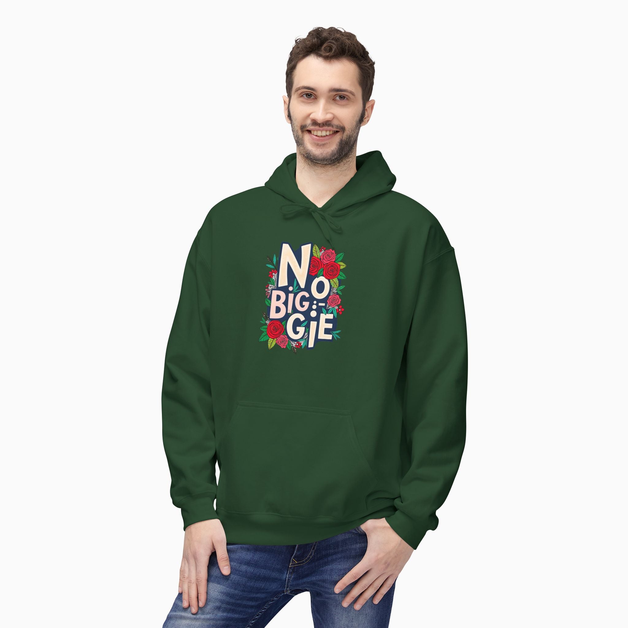 No Biggie With Floral Art Unisex Hoodie