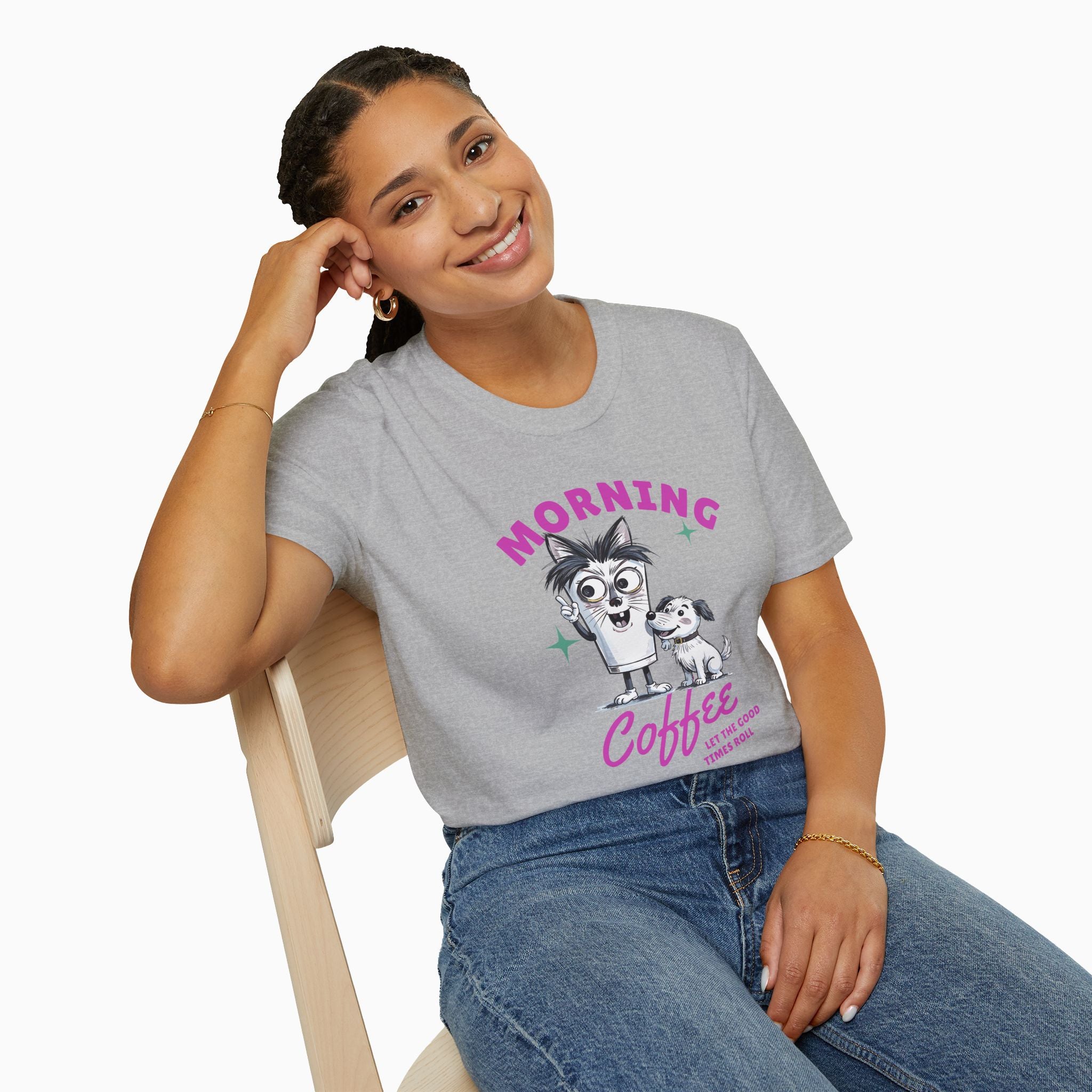 Morning Coffee, Let The Good Times Roll Unisex T-Shirt