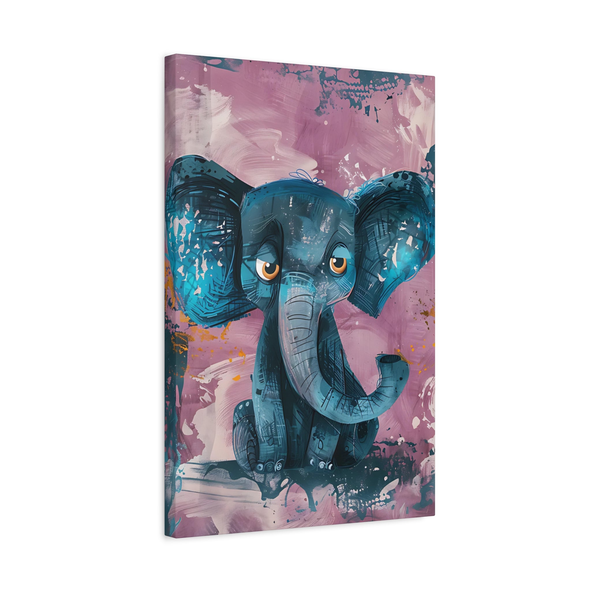 Blue Elephant Canvas Print