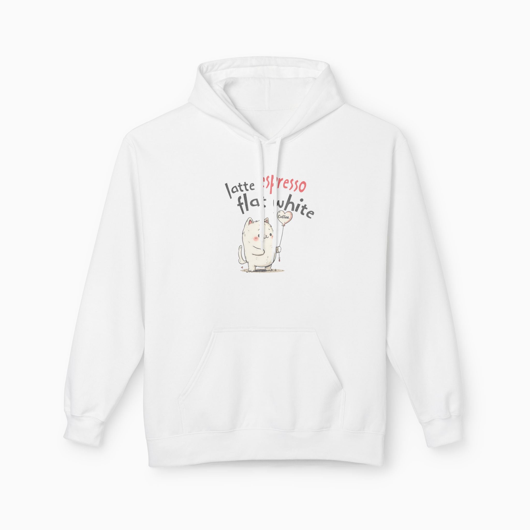 Coffee Cat Latte, Espresso, Flat White Unisex Hoodie