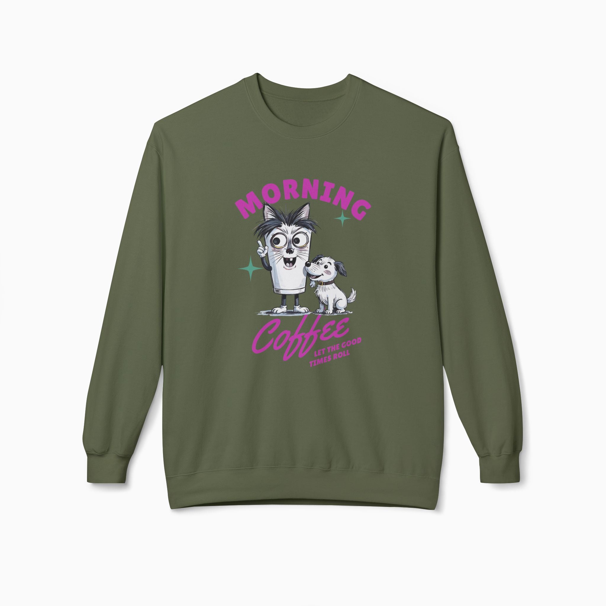 Morning Coffee, Let The Good Times Roll Unisex Sweatshirt