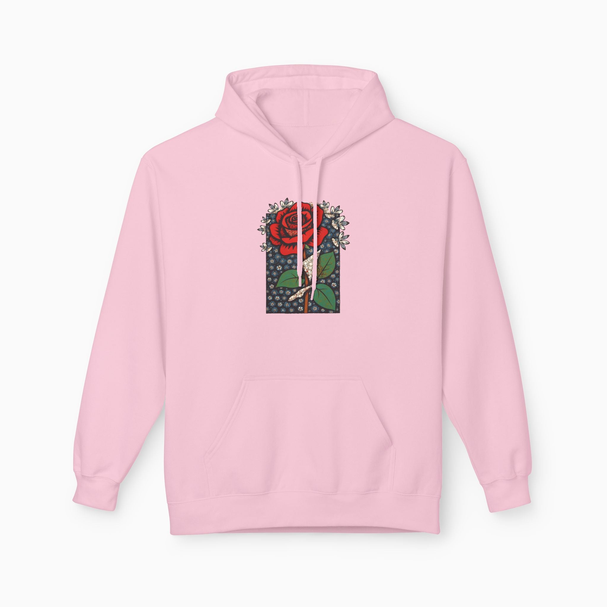 Vintage Crimson Rose Unisex Hoodie