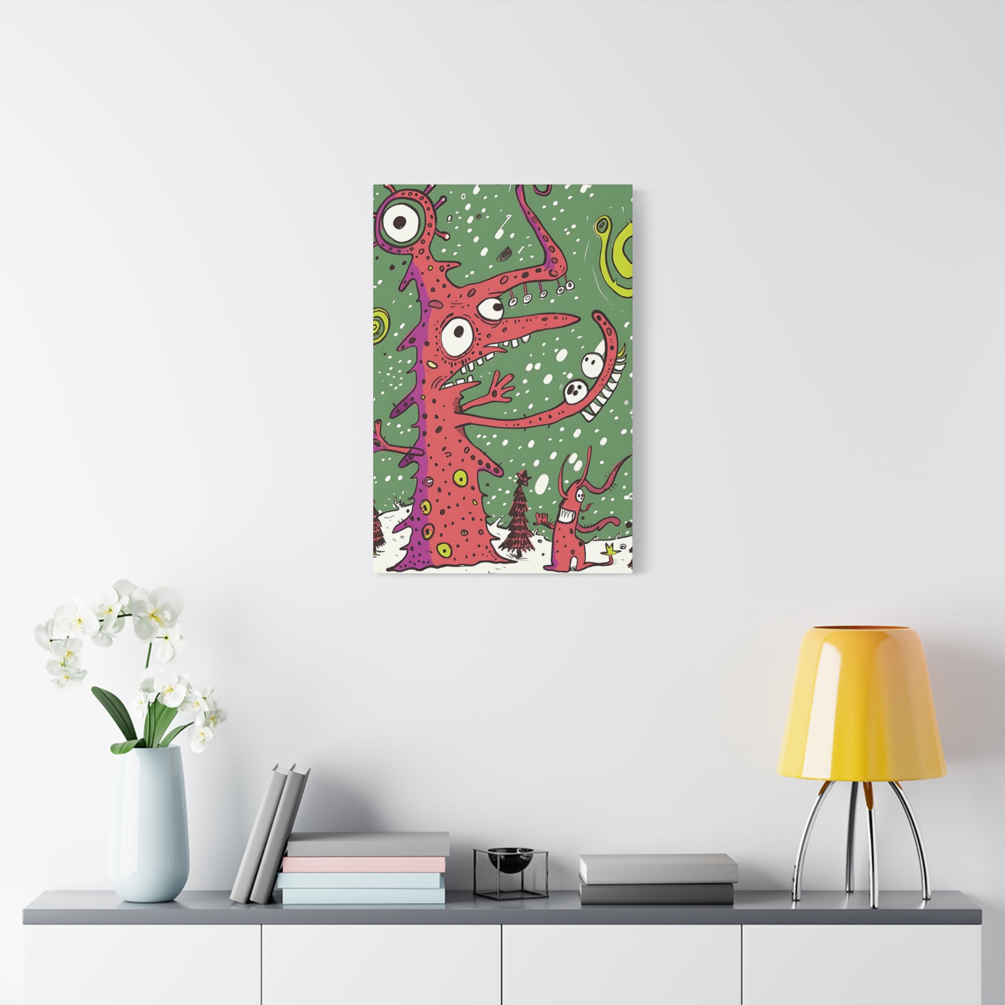 Christmas Monster Canvas Print