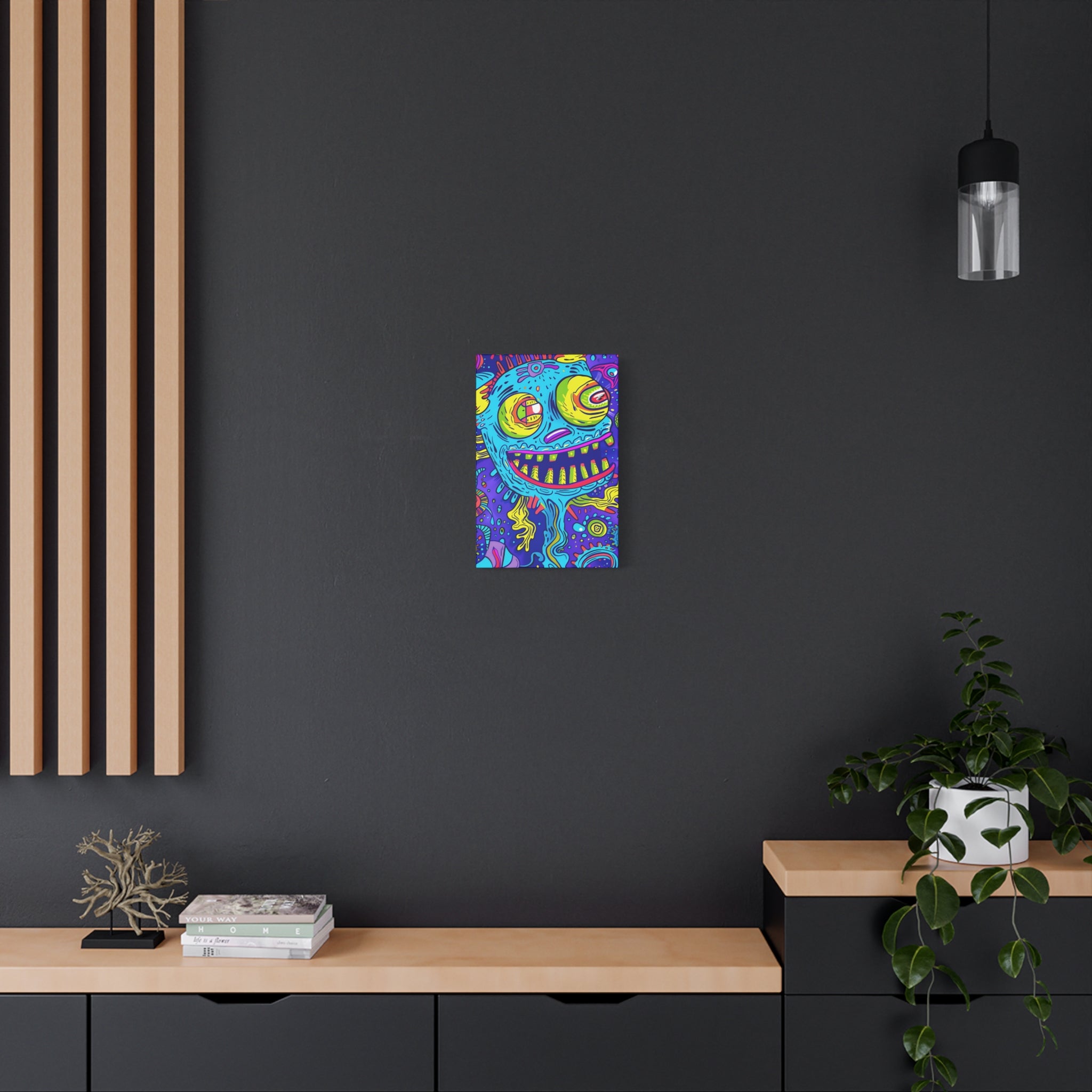 Alien & Macaron Canvas Print