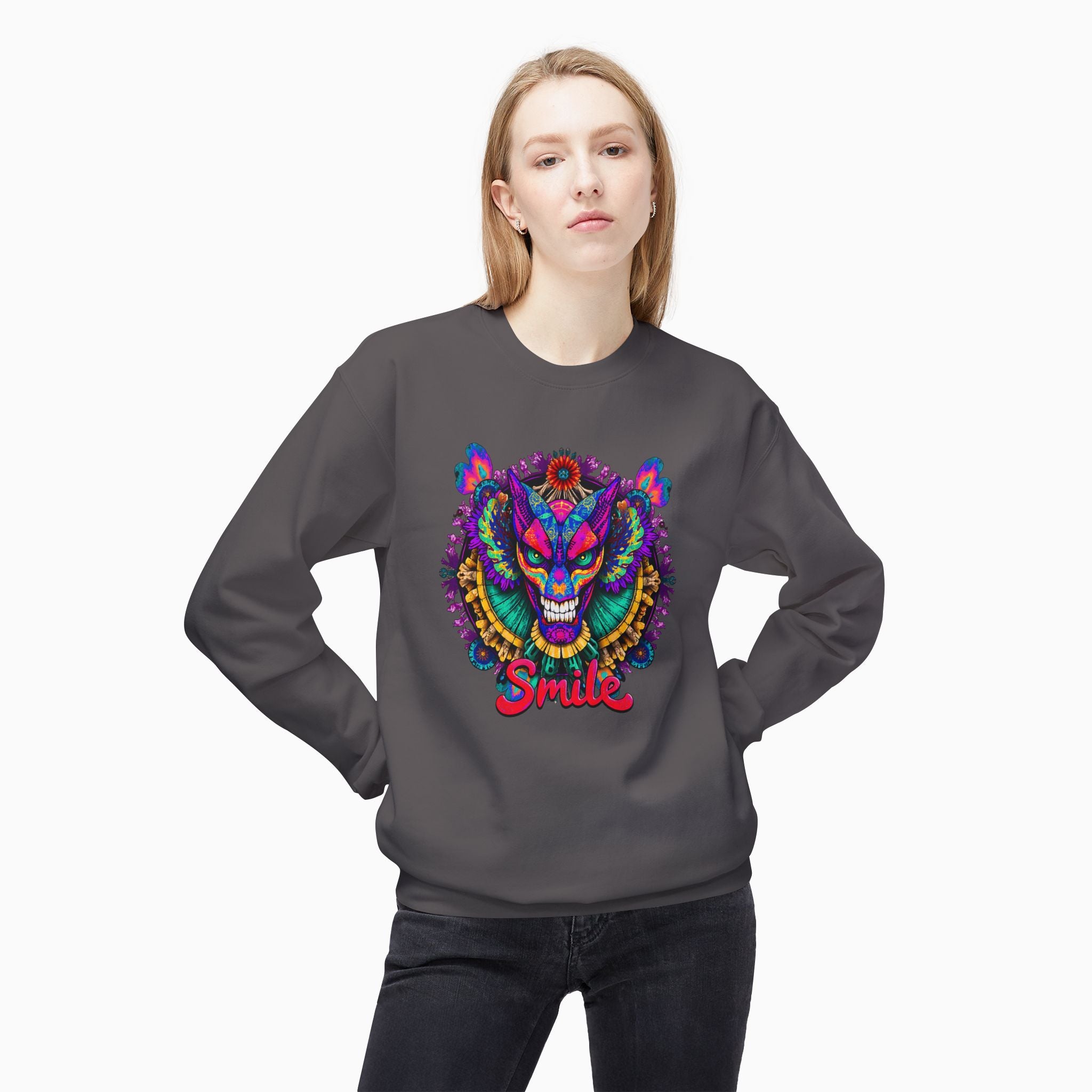 Dragon Smile Pixel Art Unisex Sweatshirt