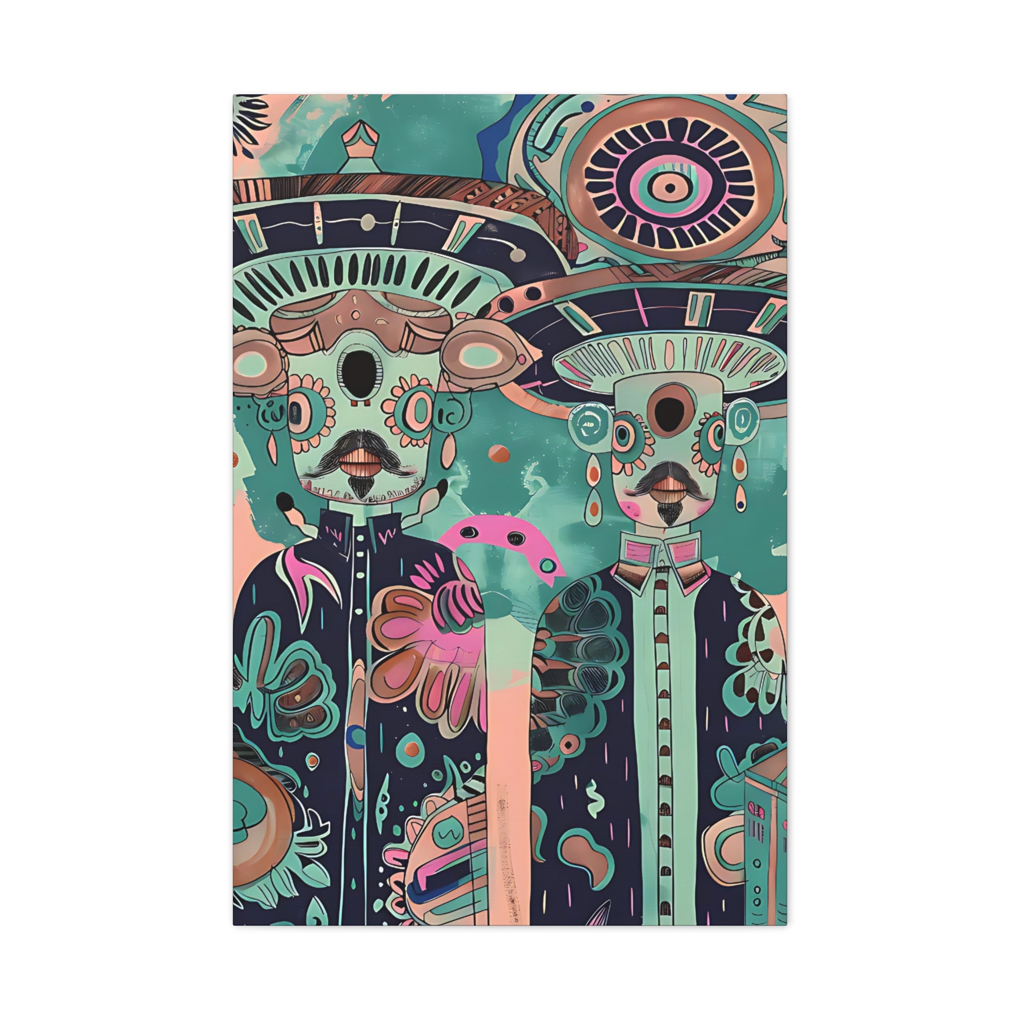 Aliens in African Vibe Canvas Print