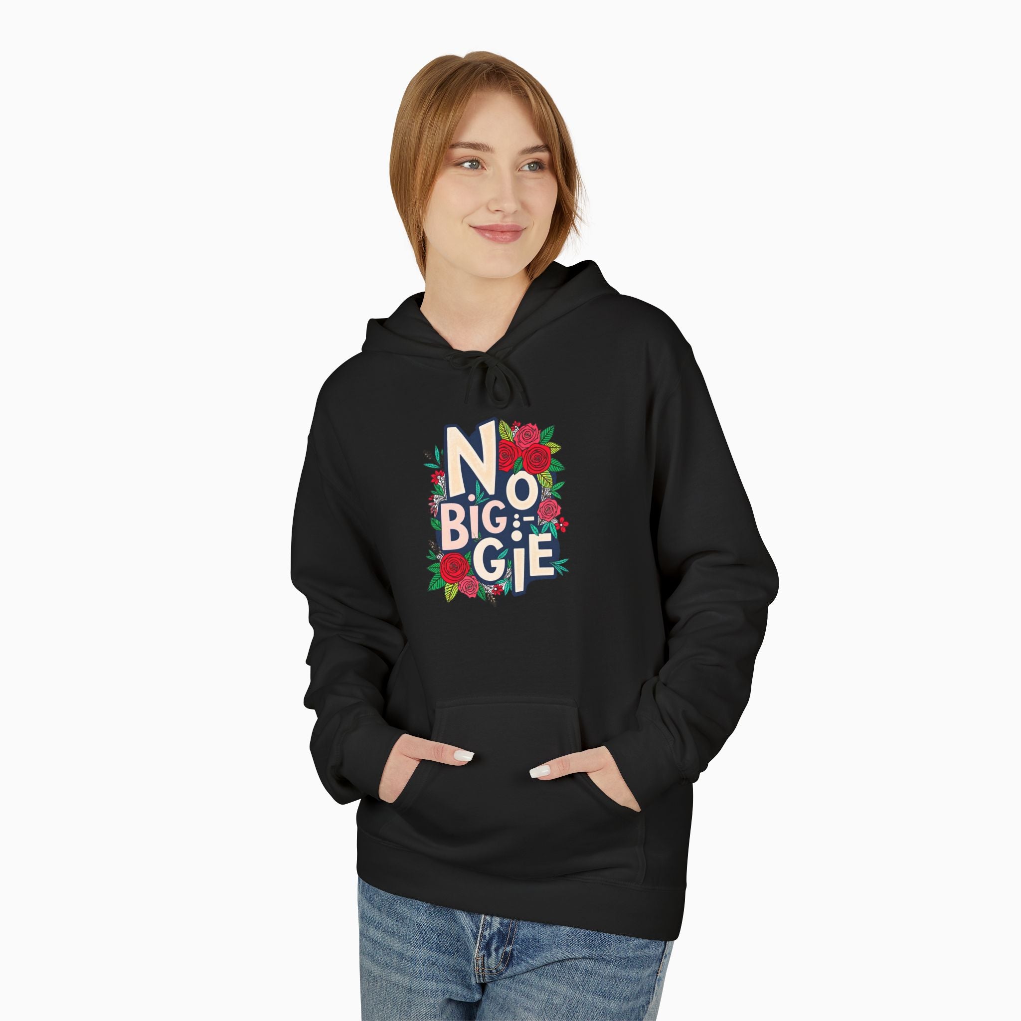 No Biggie With Floral Art Unisex Hoodie