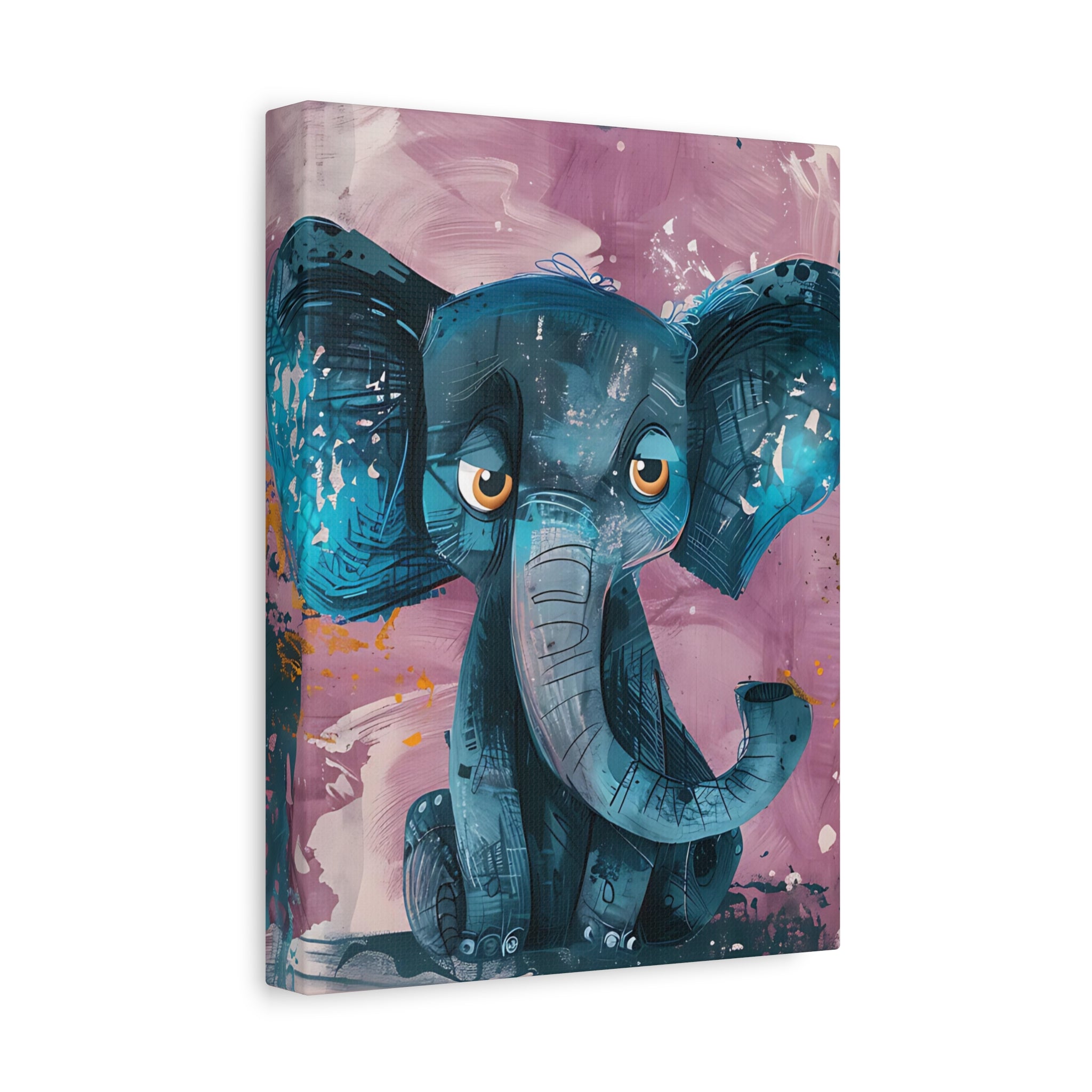 Blue Elephant Canvas Print