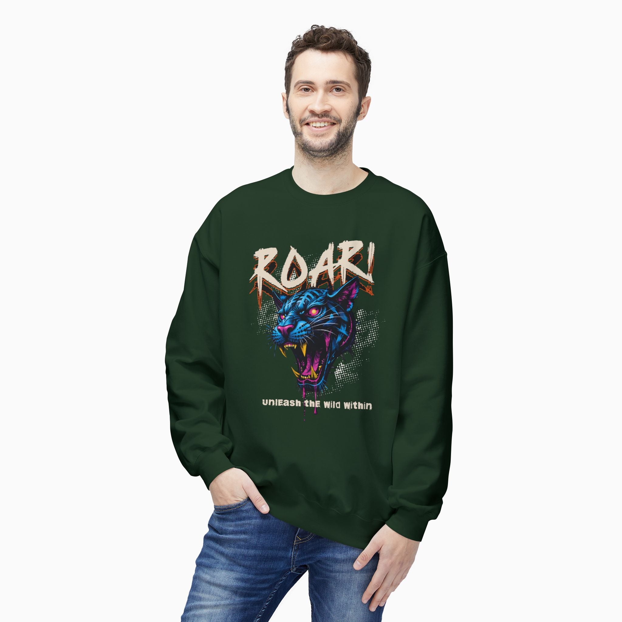 Leopard Roar Unleash The Wild Within Unisex Sweatshirt