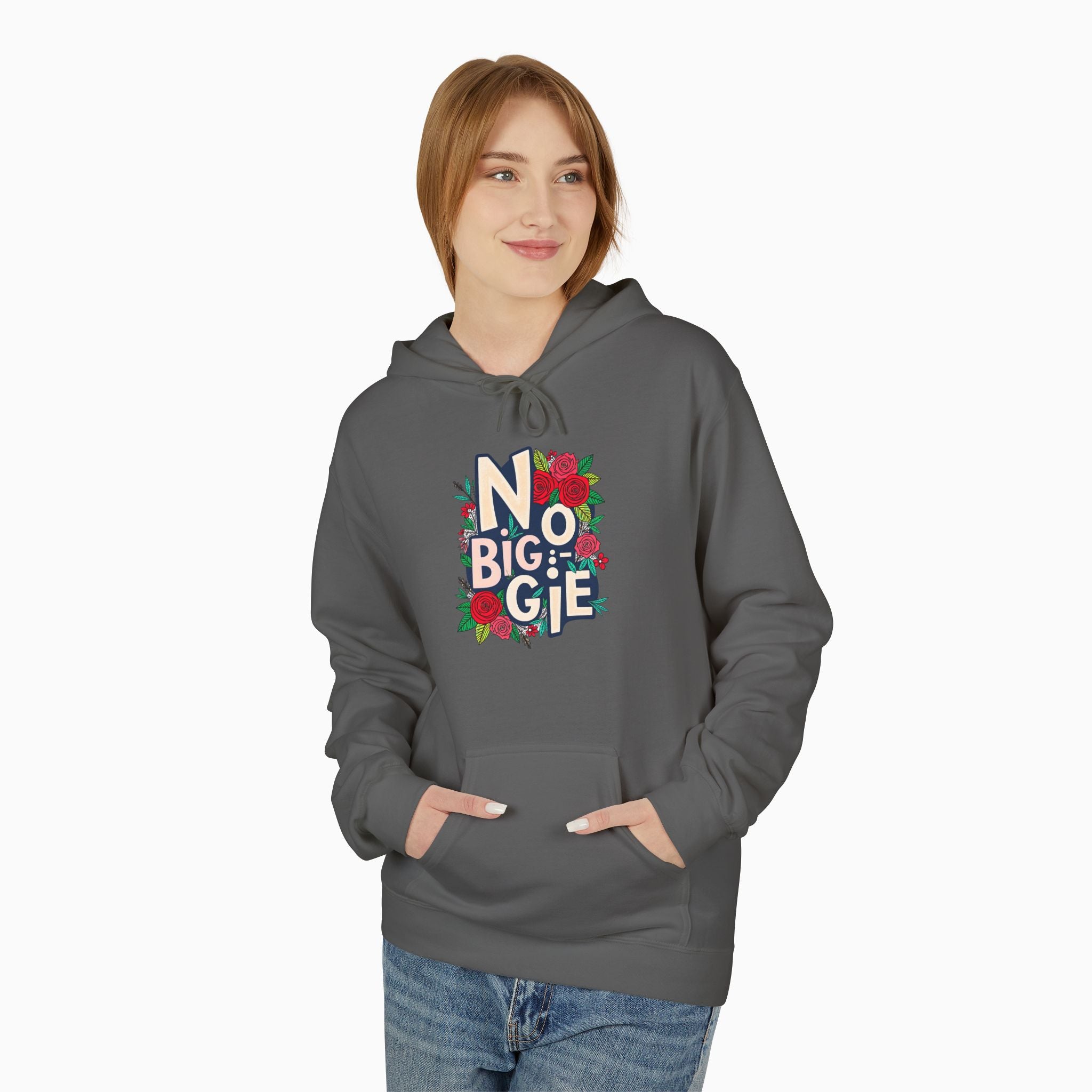 No Biggie With Floral Art Unisex Hoodie