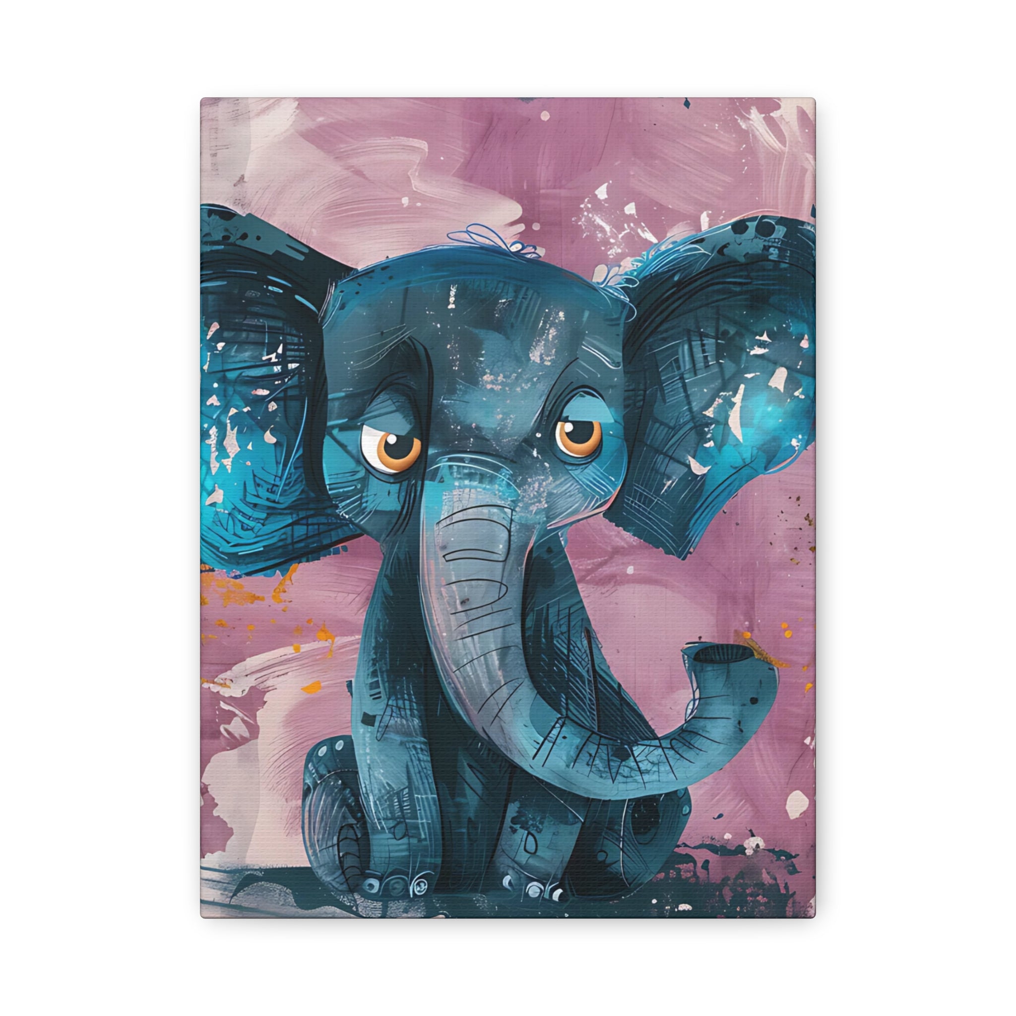 Blue Elephant Canvas Print