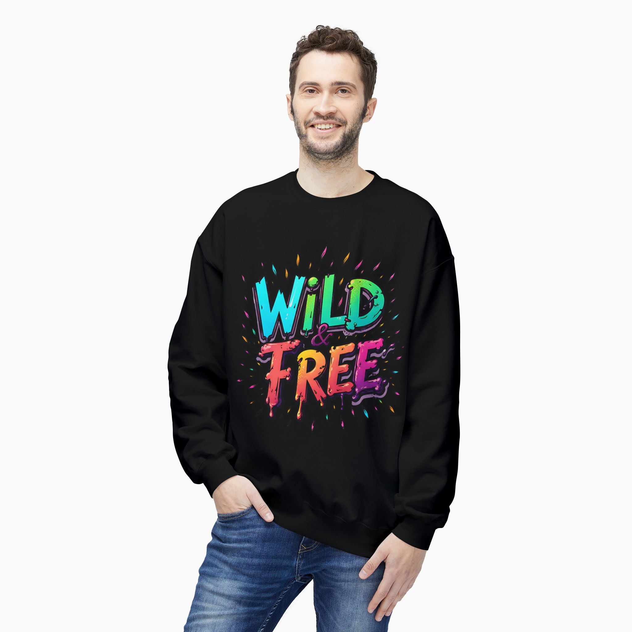 Neon Color Wild Free Unisex Sweatshirt