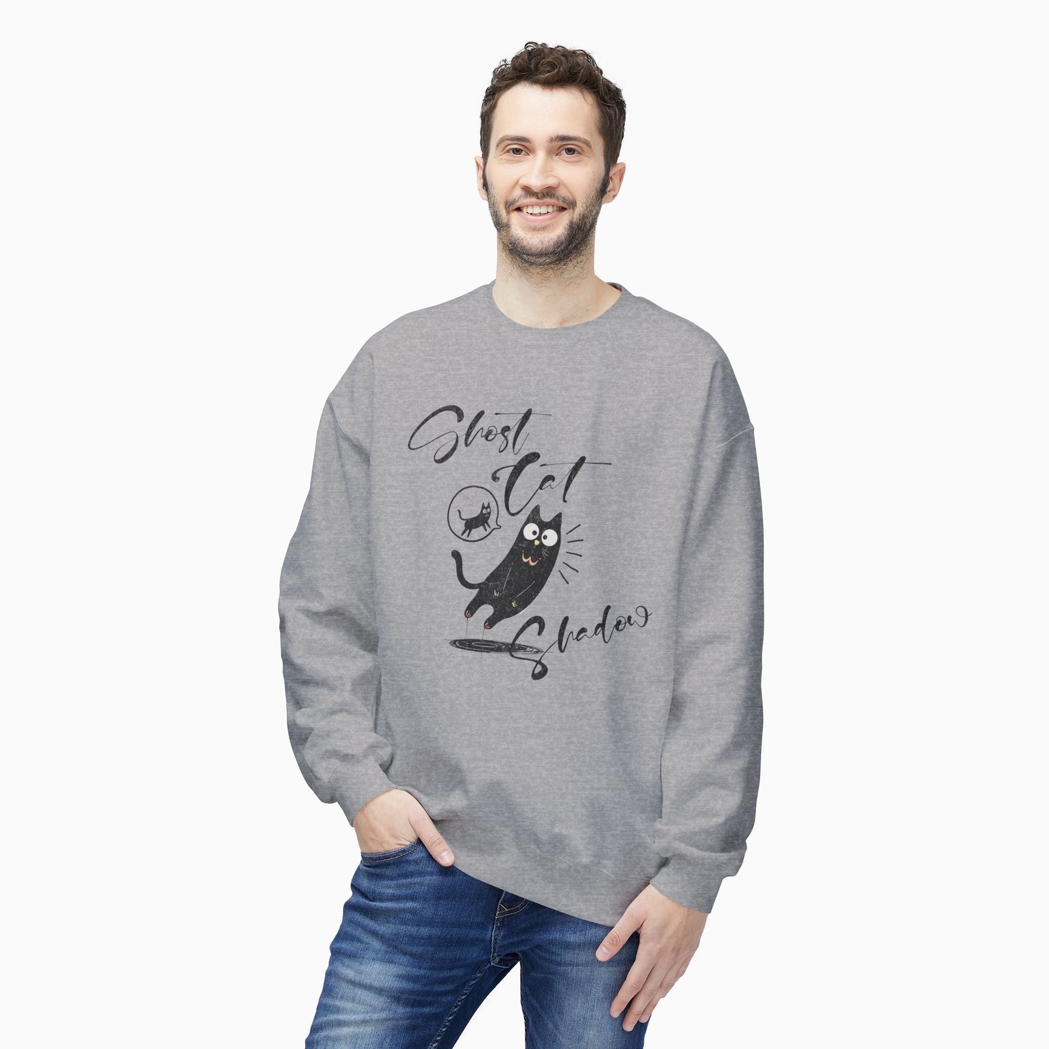 Funny Ghost Cat Unisex Sweatshirt