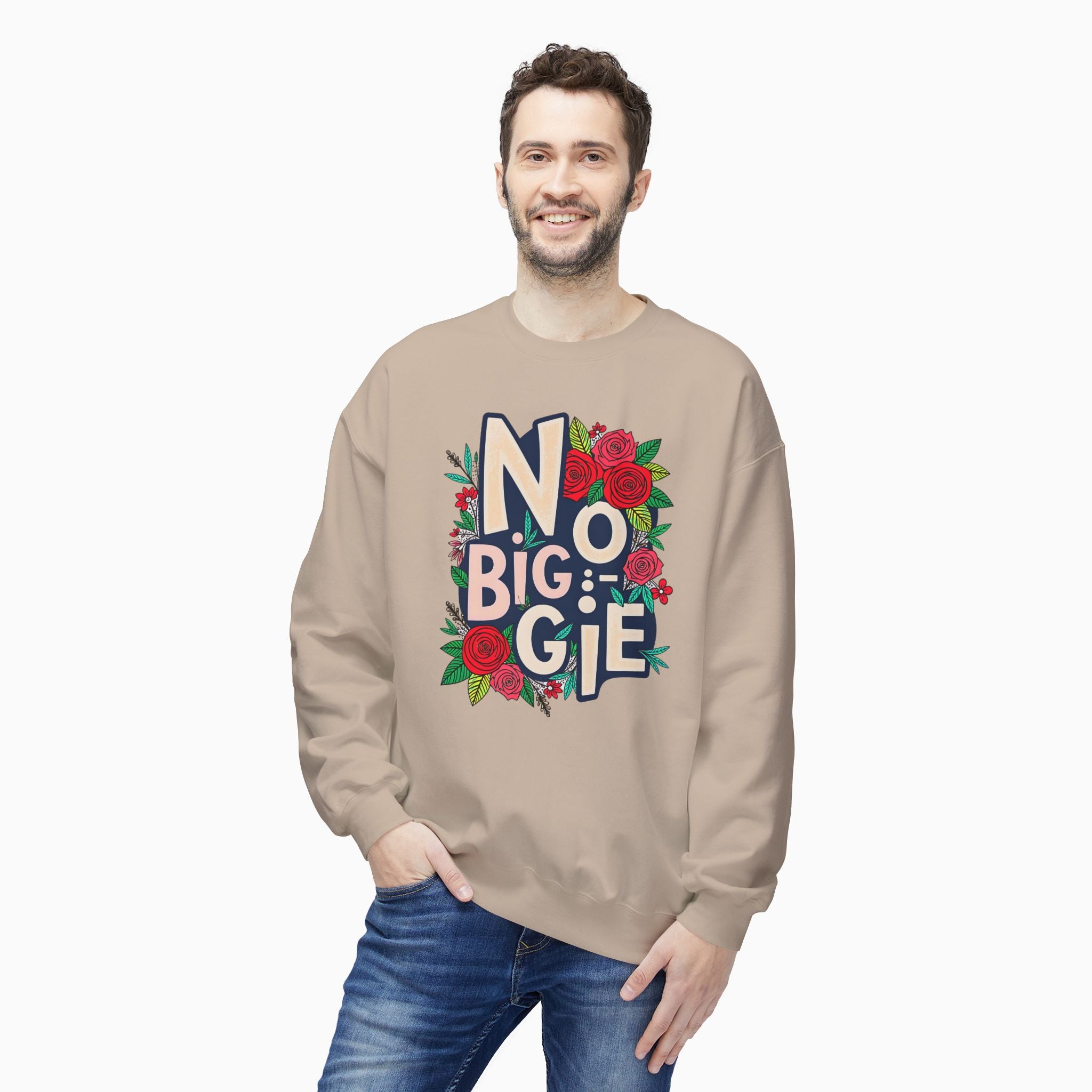 No Biggie With Floral Art Unisex Sweatshirt