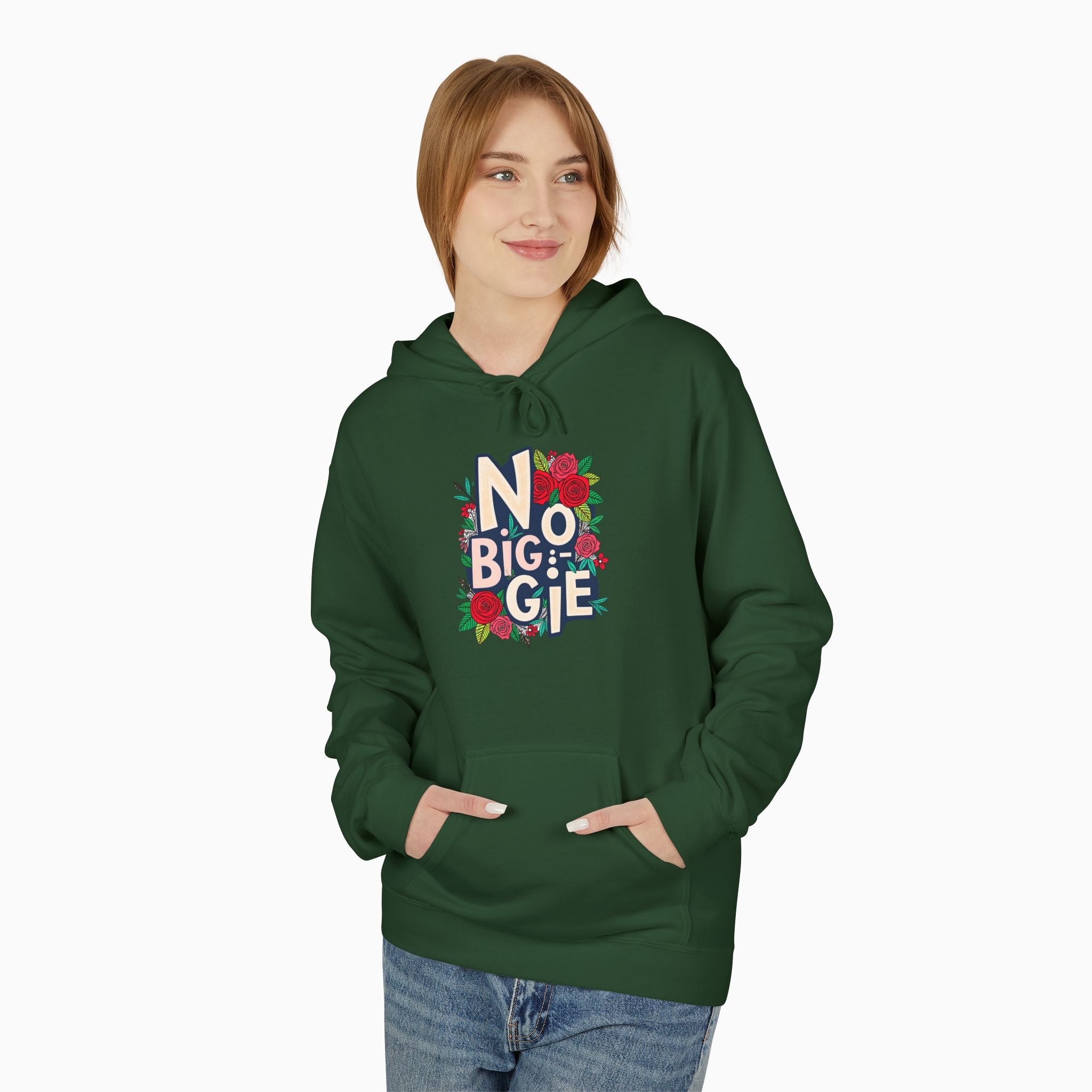 No Biggie With Floral Art Unisex Hoodie