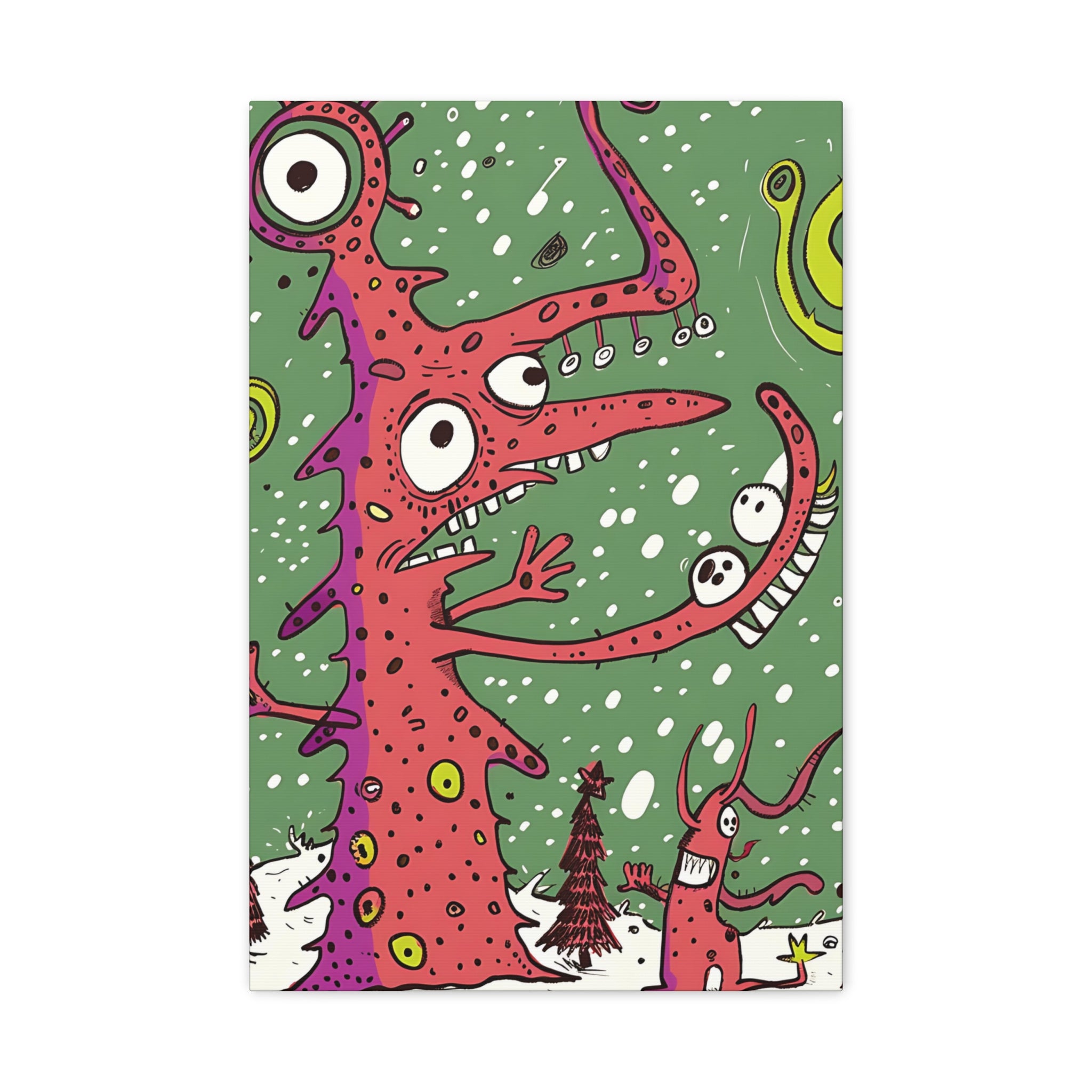 Christmas Monster Canvas Print