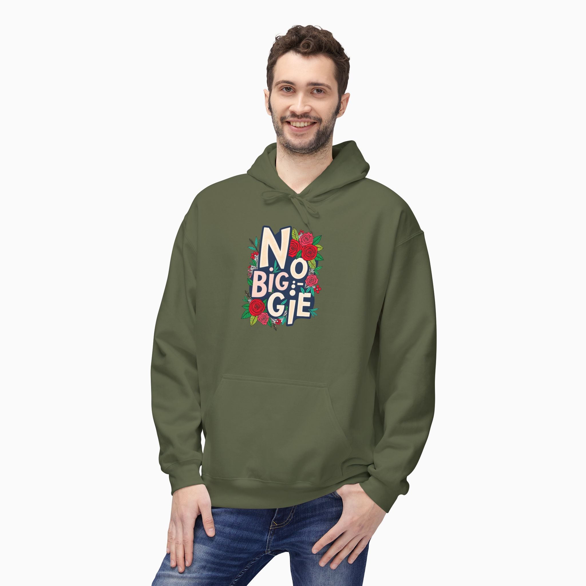 No Biggie With Floral Art Unisex Hoodie