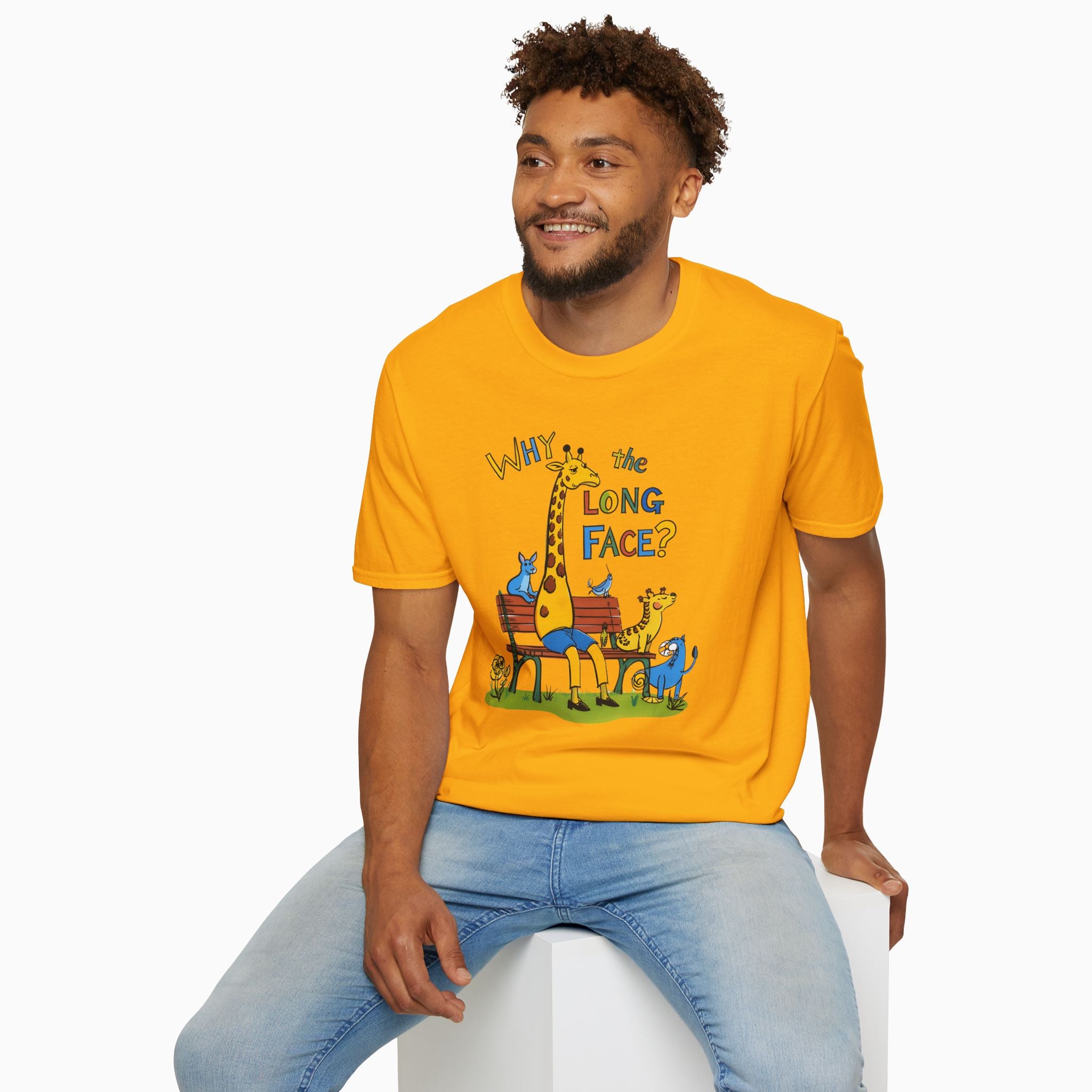 Funny Giraffe Why the Long Face Unisex T-Shirt