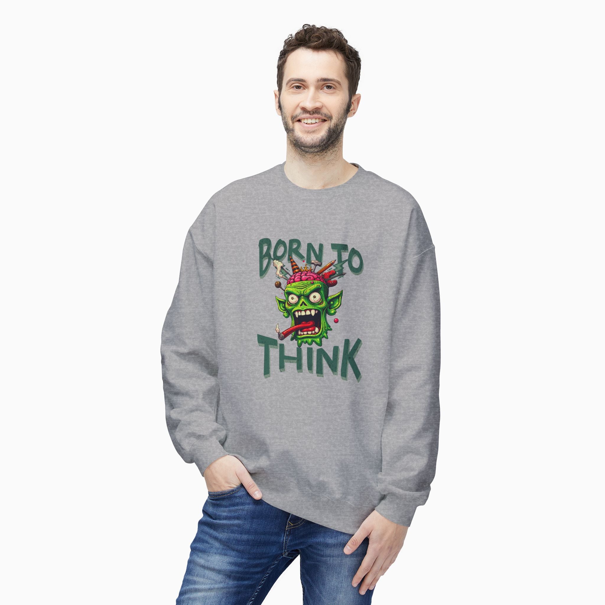 Born to Think Skull Unisex Sweatshirt