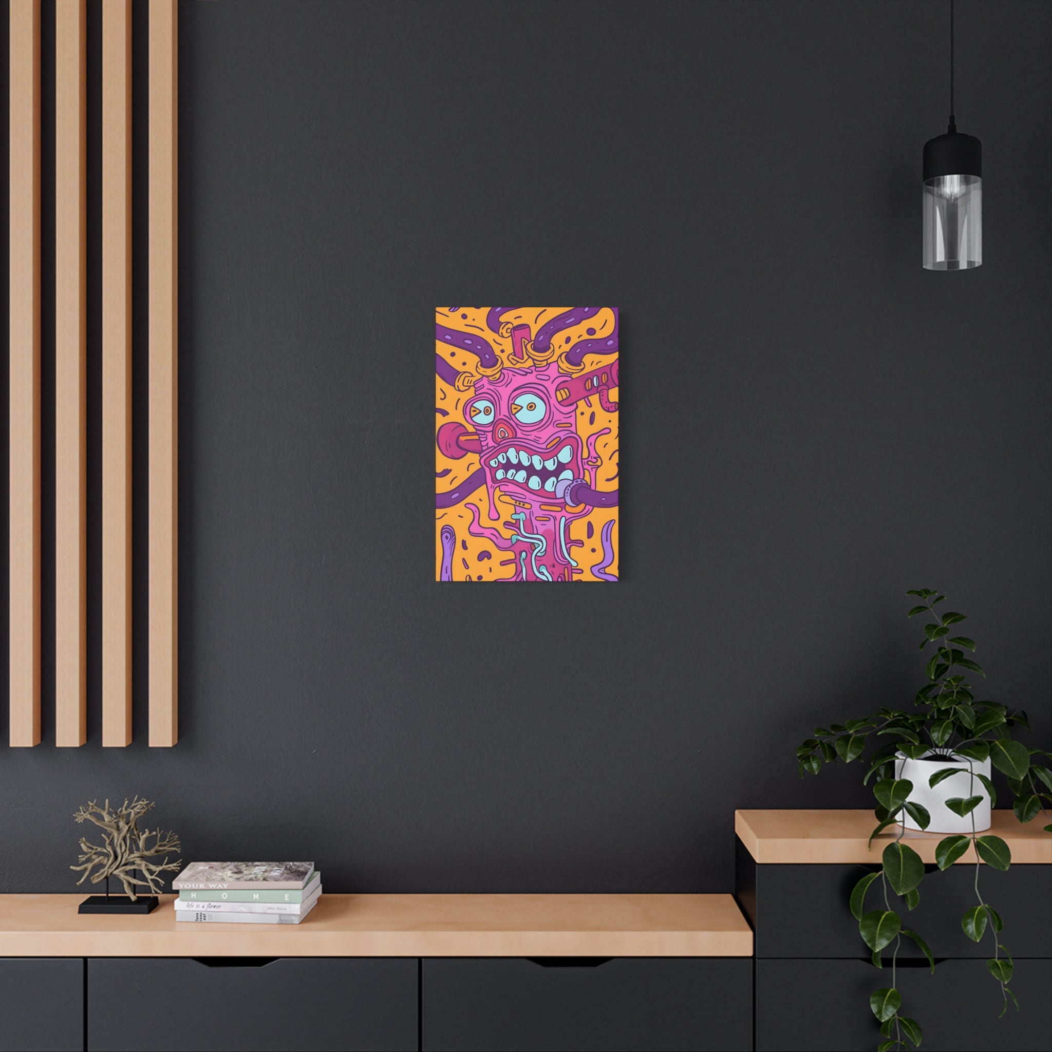 Vibrant Orange Cable Monster Canvas Print