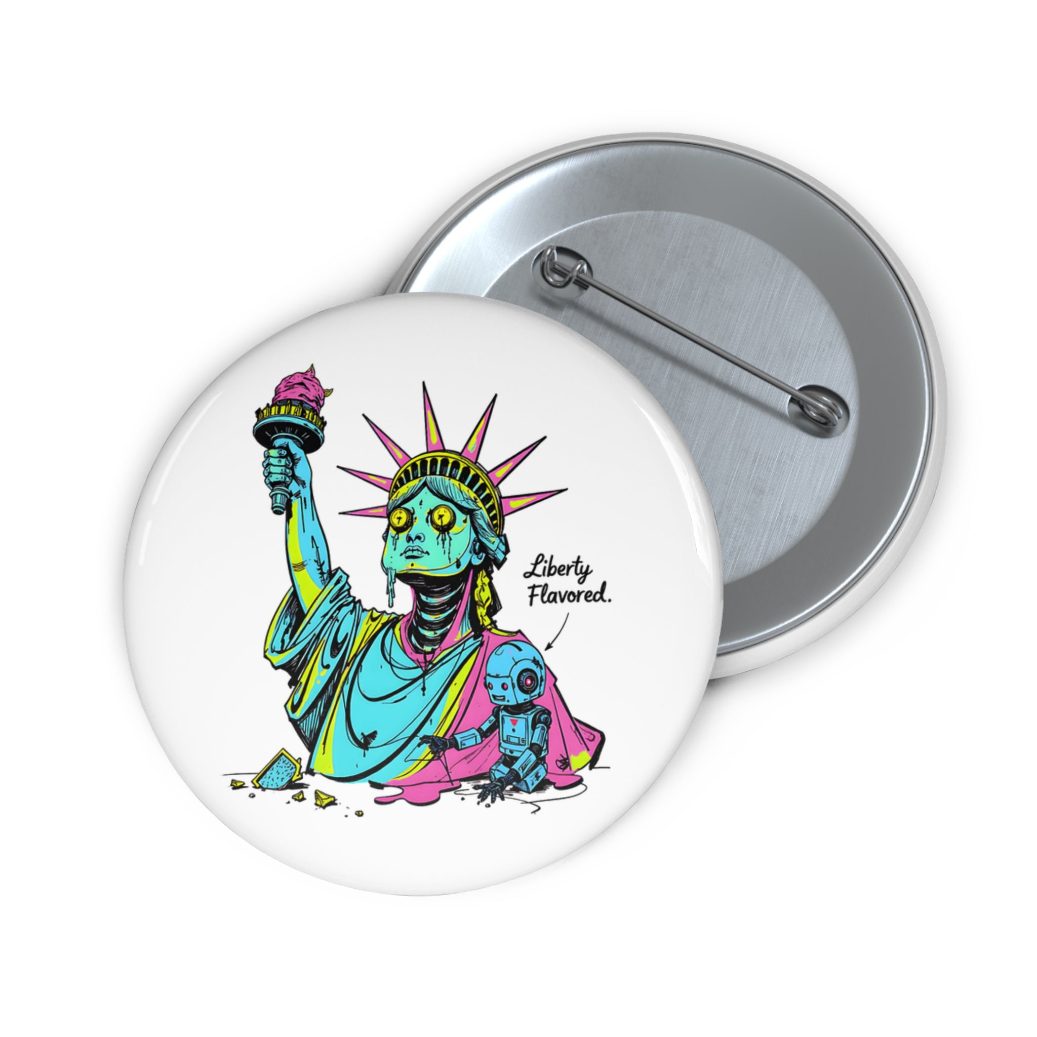 Statute of Liberty Dark Humor Pin