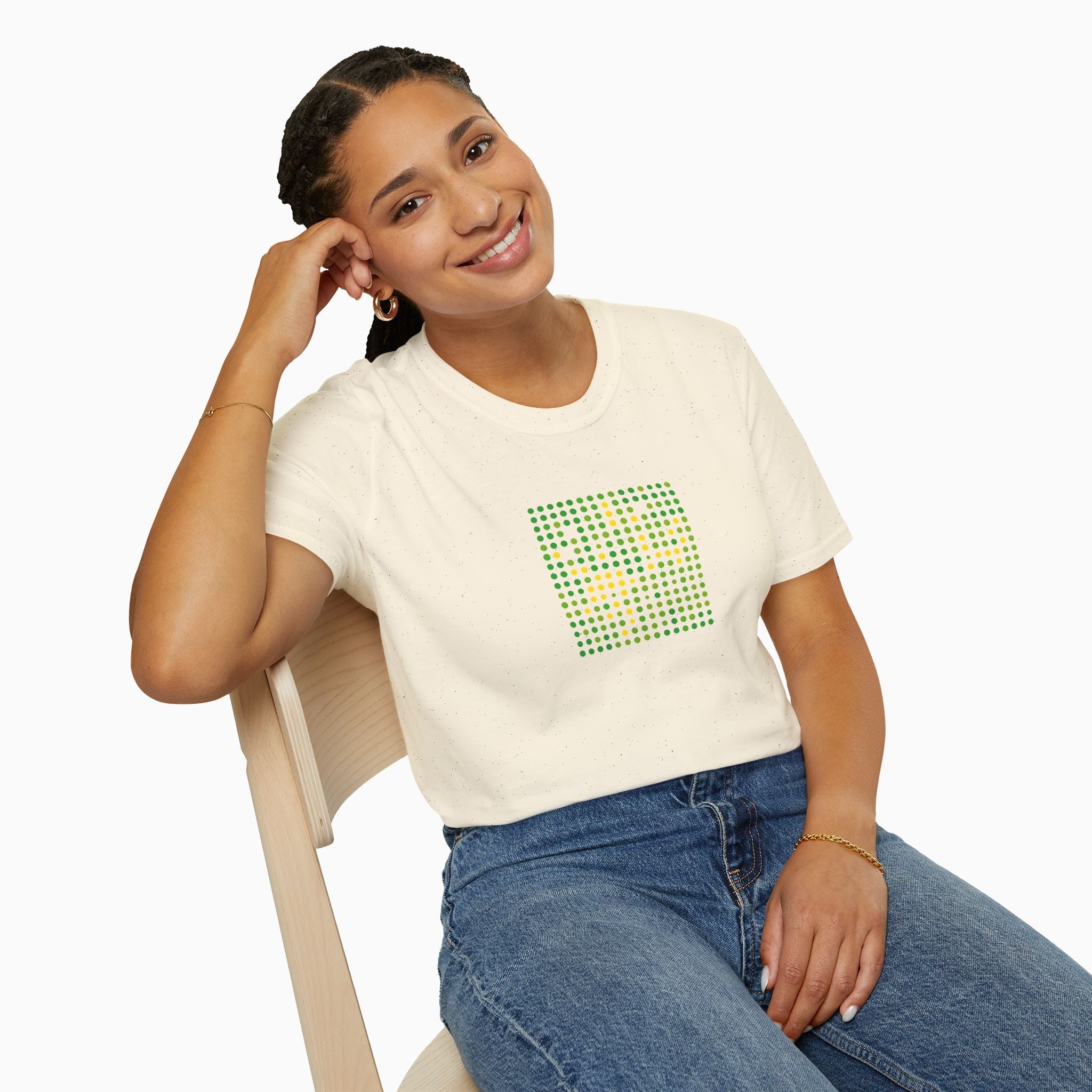 Green & Yellow QR Code Unisex T-Shirt