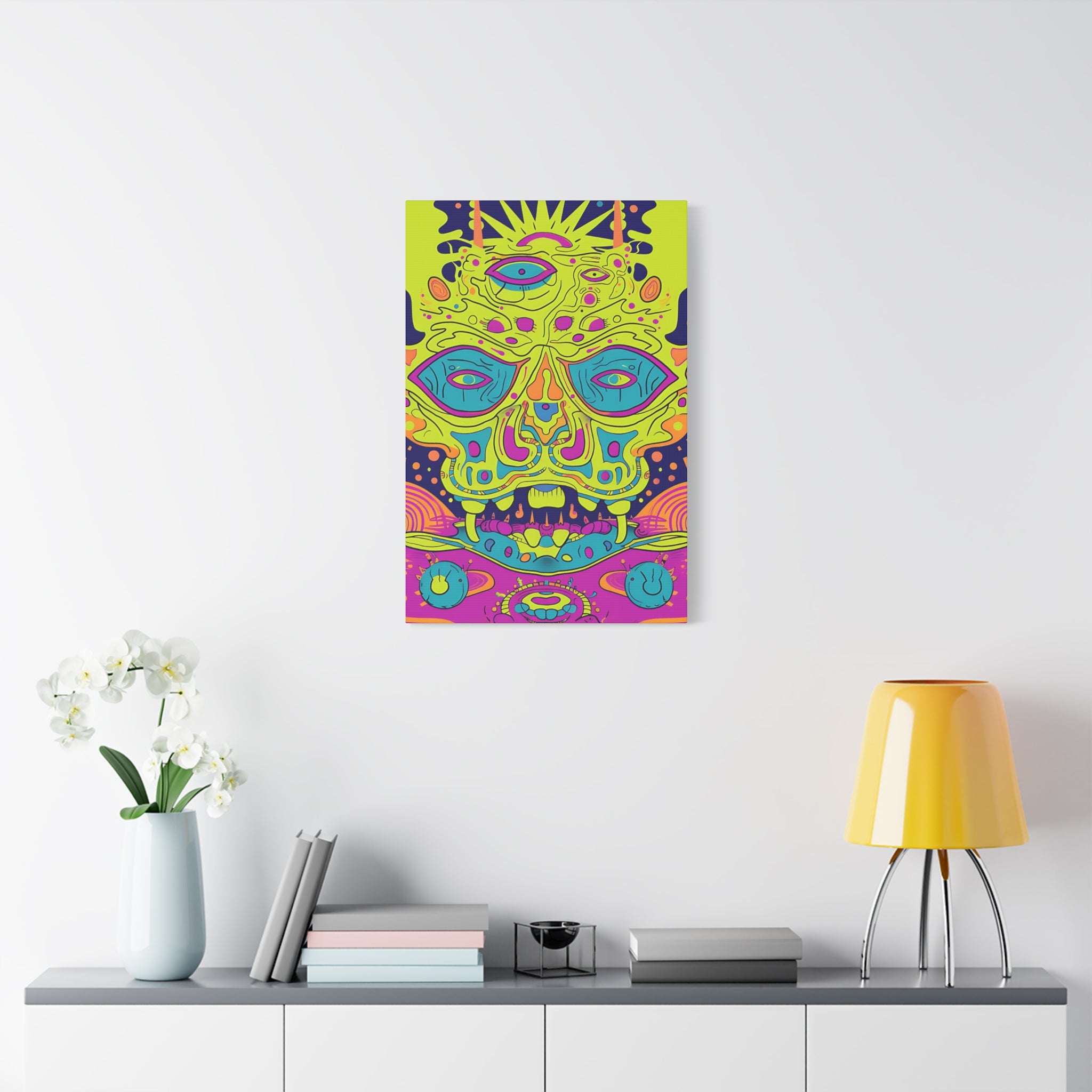 Alien & Samurai Canvas Print