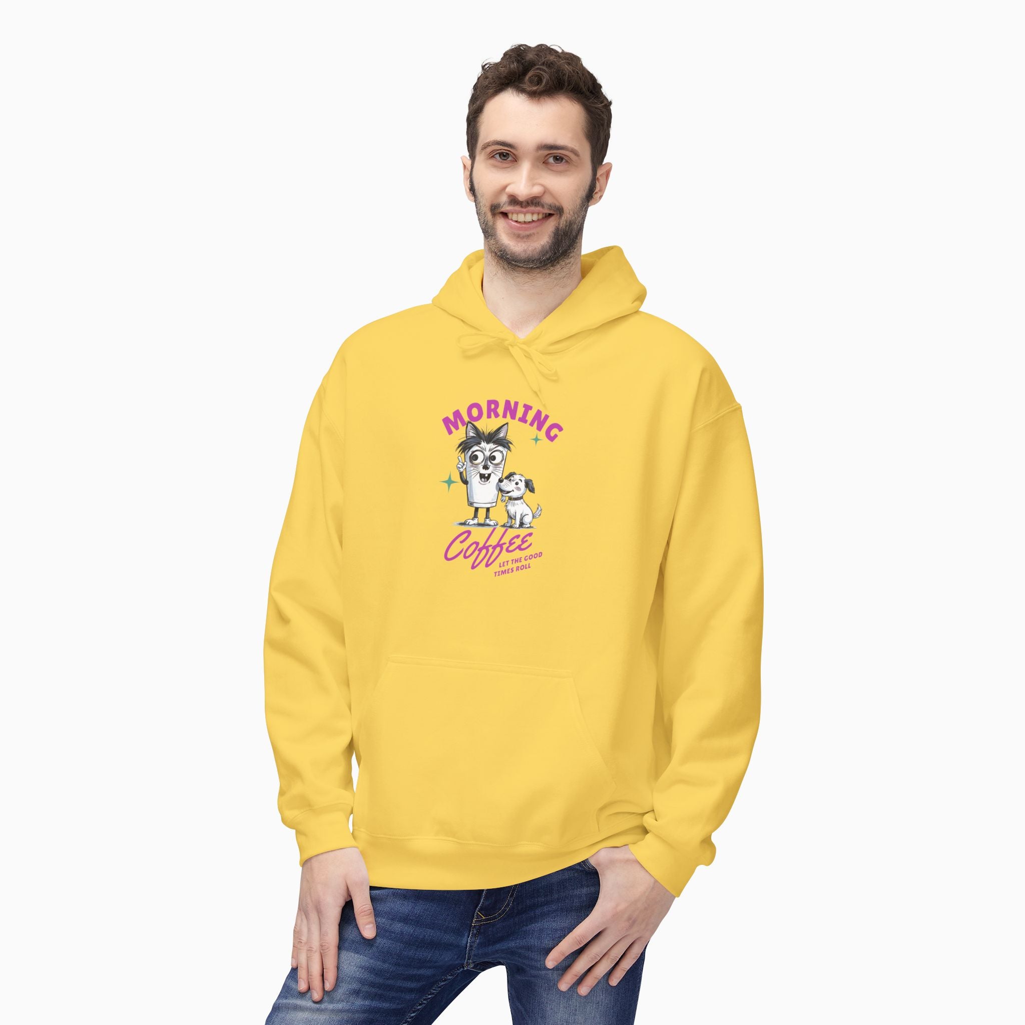 Morning Coffee, Let The Good Times Roll Unisex Hoodie