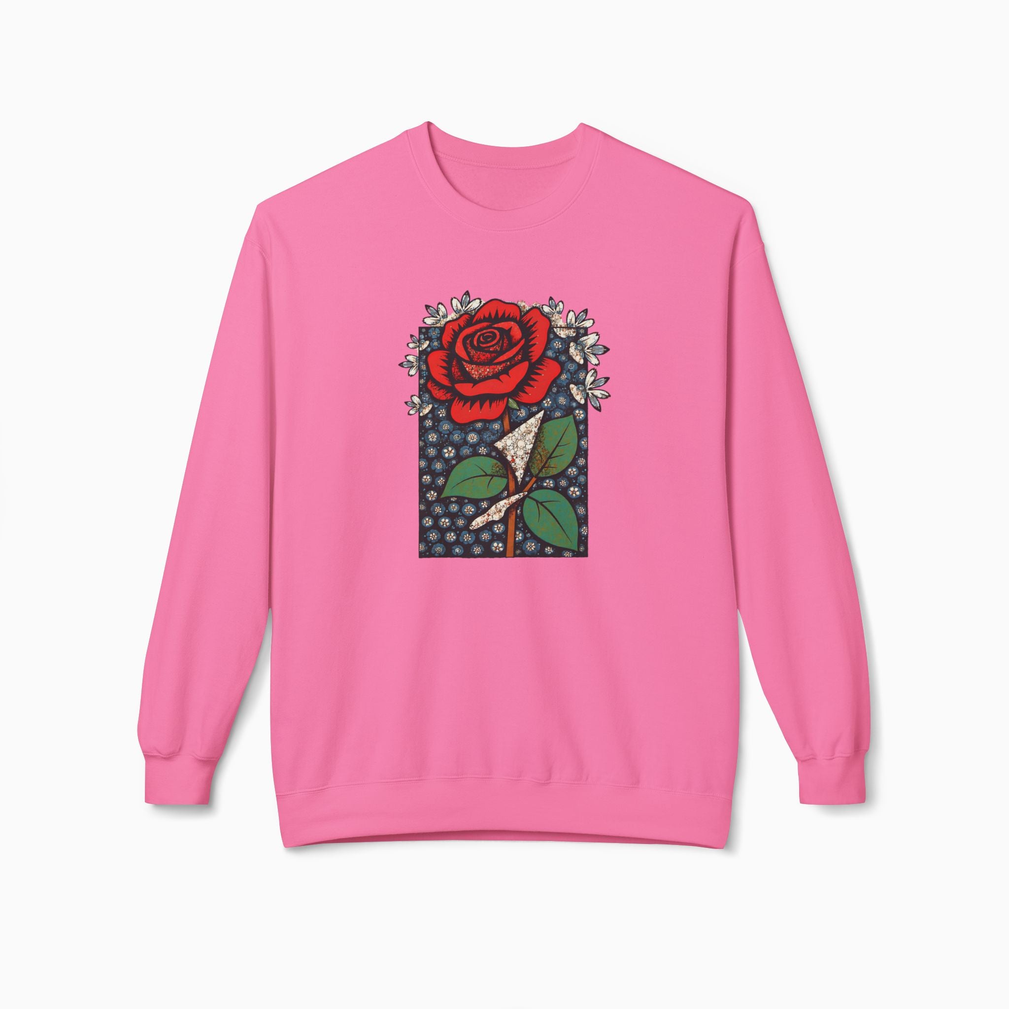 Vintage Crimson Rose Unisex Sweatshirt