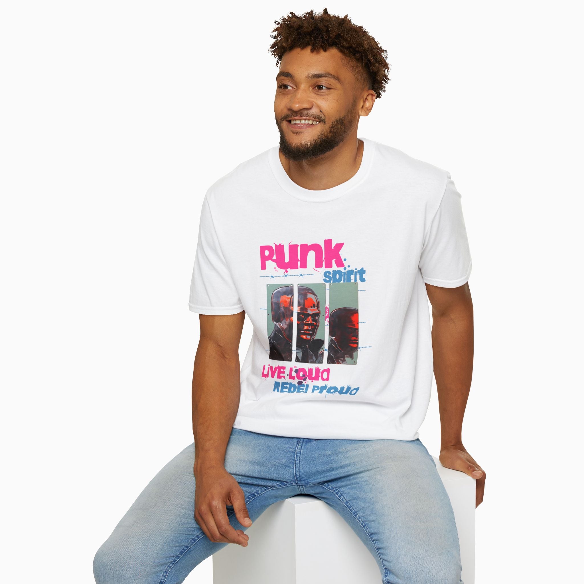 Punk Spirit, Live Loud, Rebel Proud Unisex T-Shirt