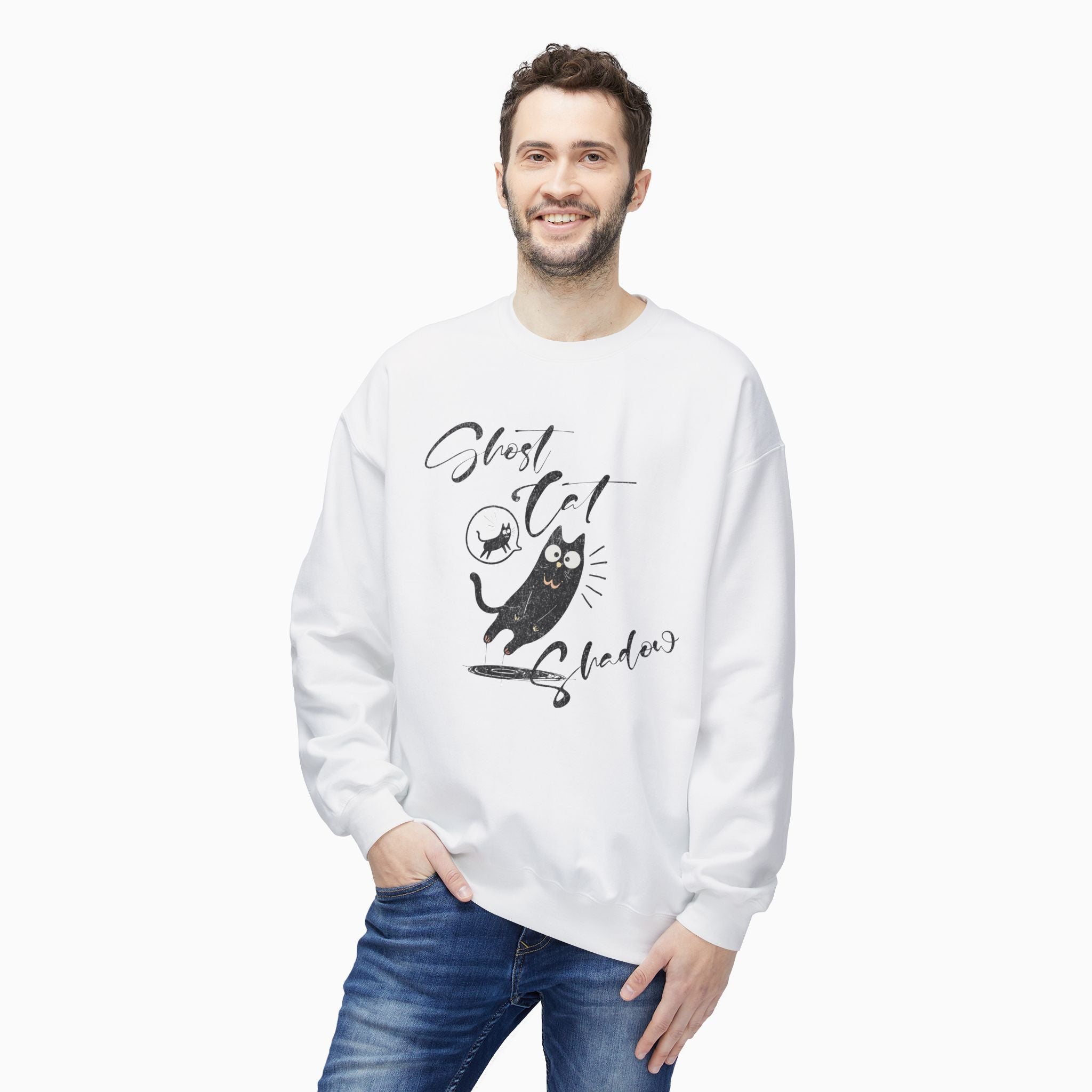 Funny Ghost Cat Unisex Sweatshirt