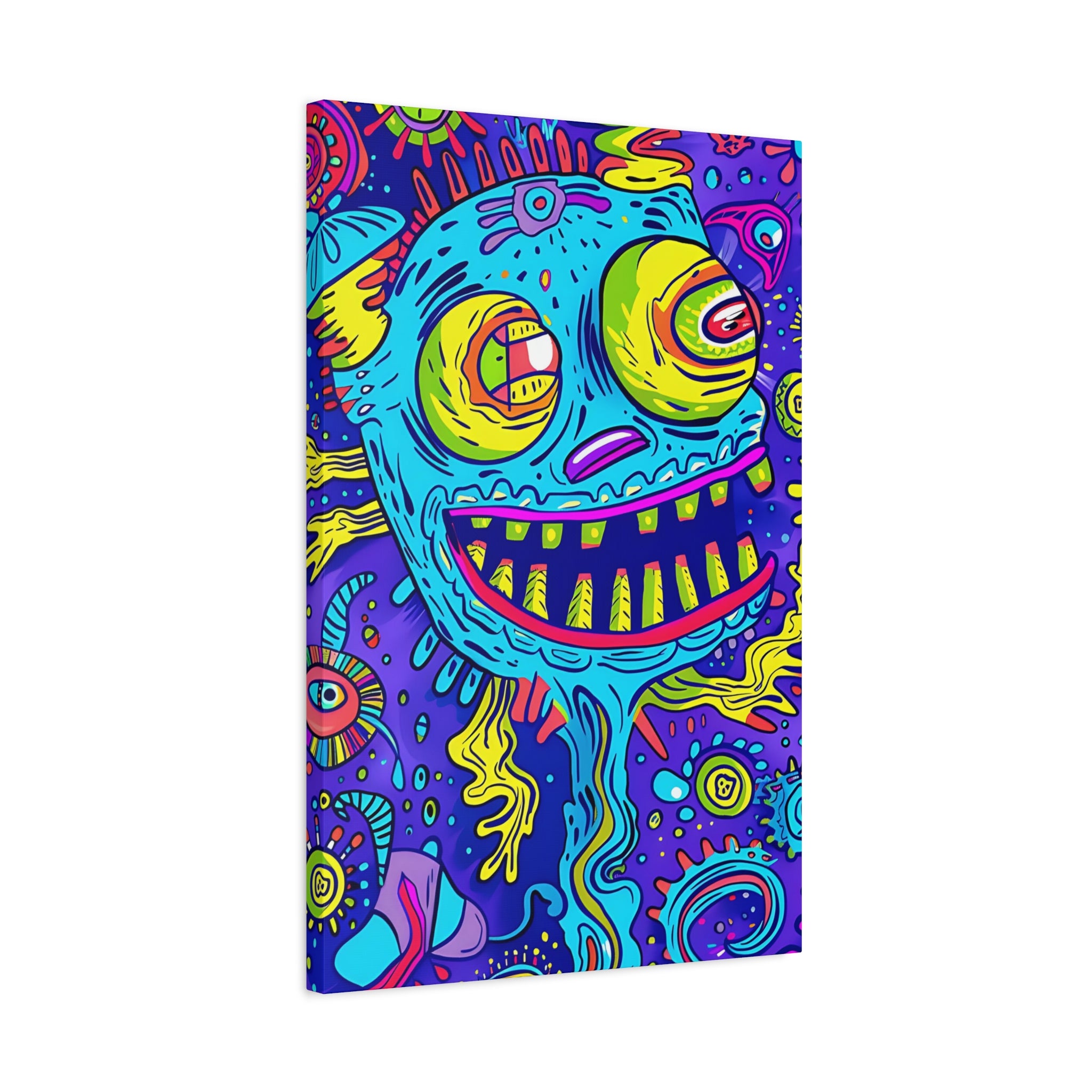 Alien & Macaron Canvas Print