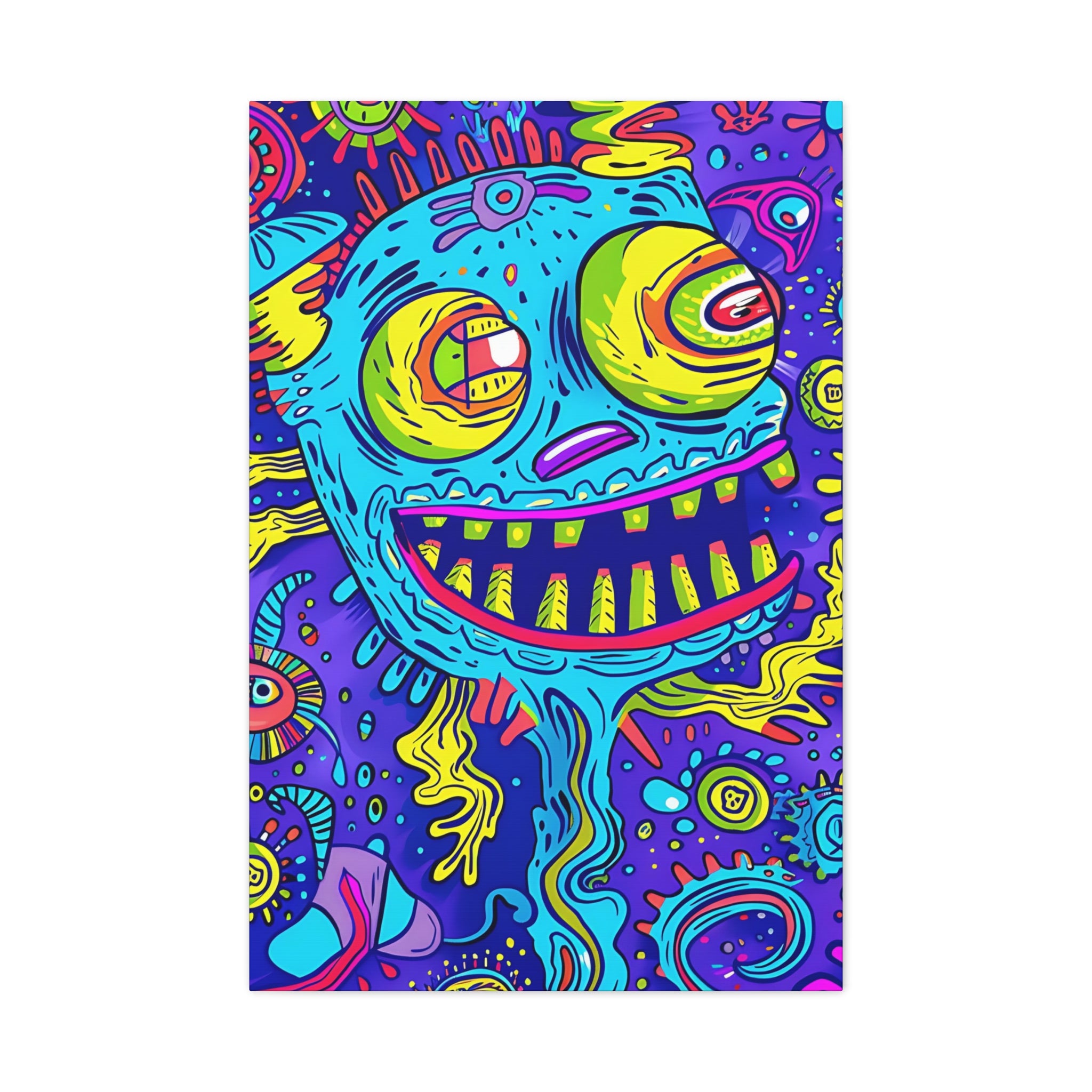 Alien & Macaron Canvas Print