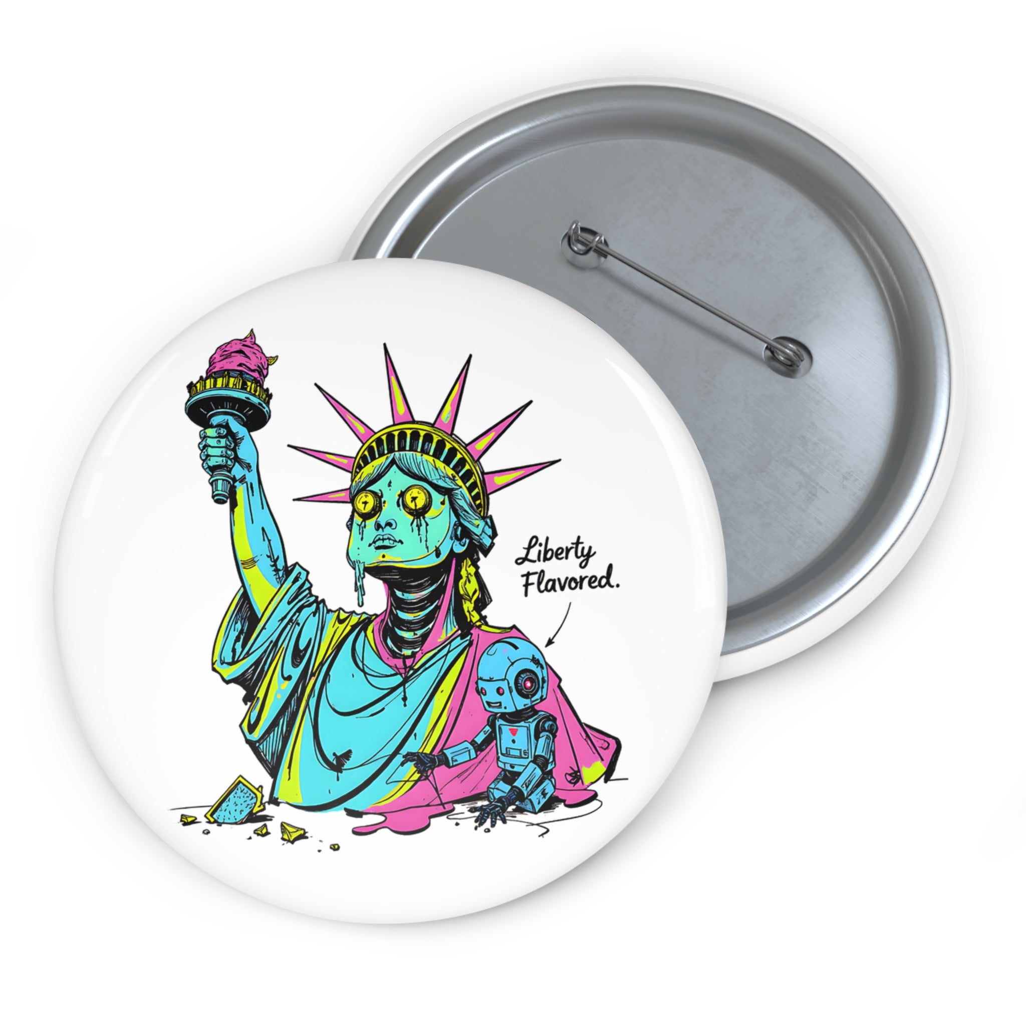 Statute of Liberty Dark Humor Pin