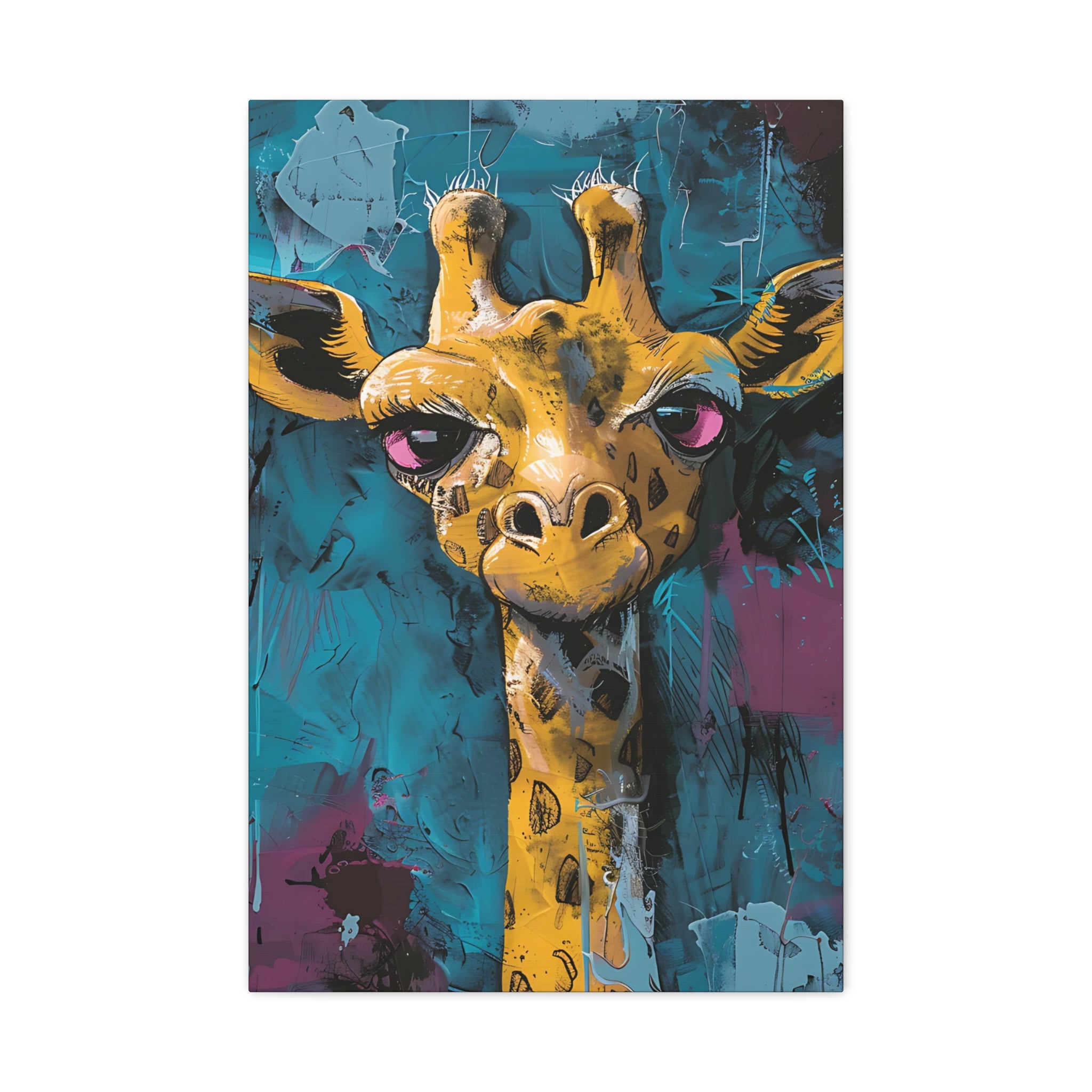 Yellow Giraffe Canvas Print