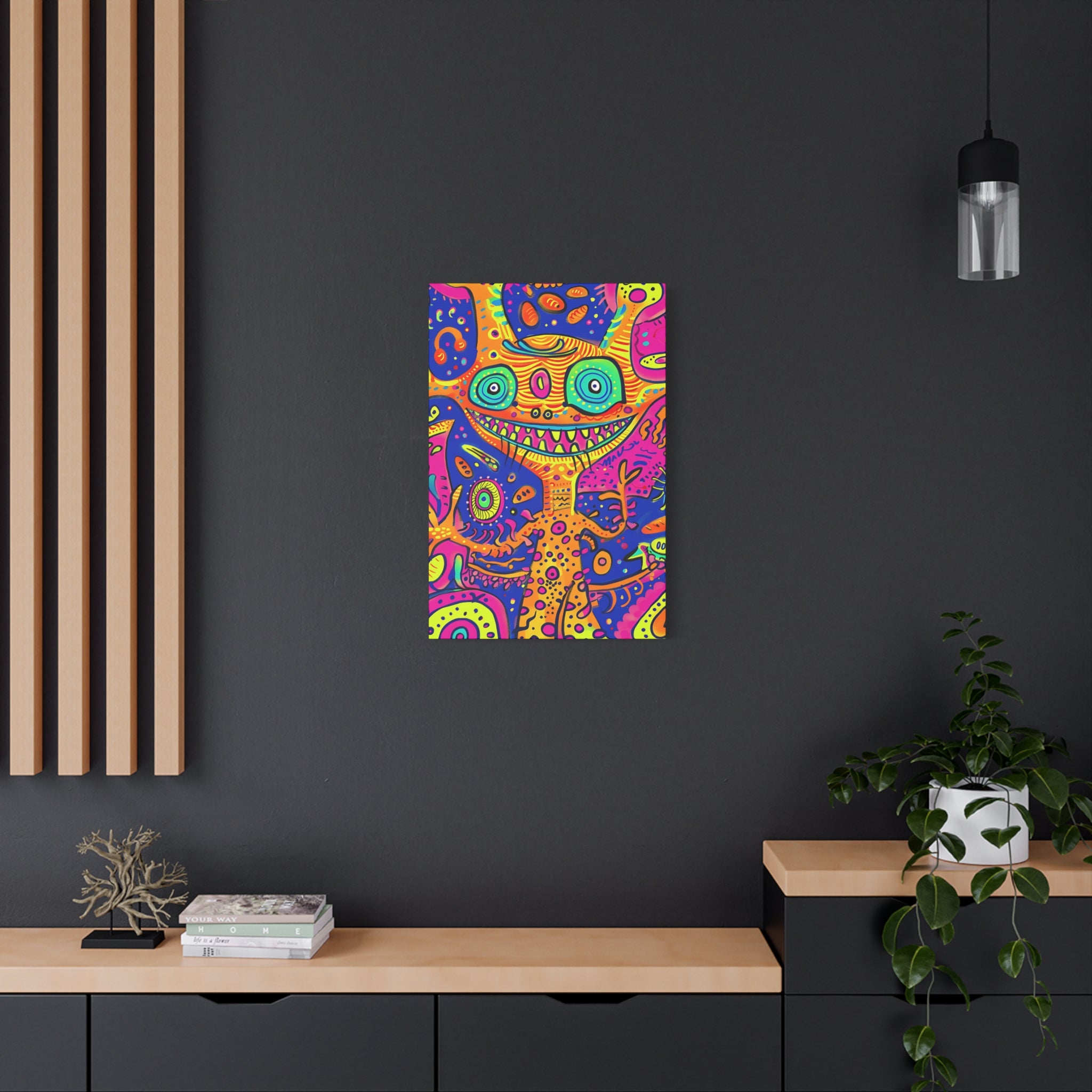 Alien & Snail Canvas Print