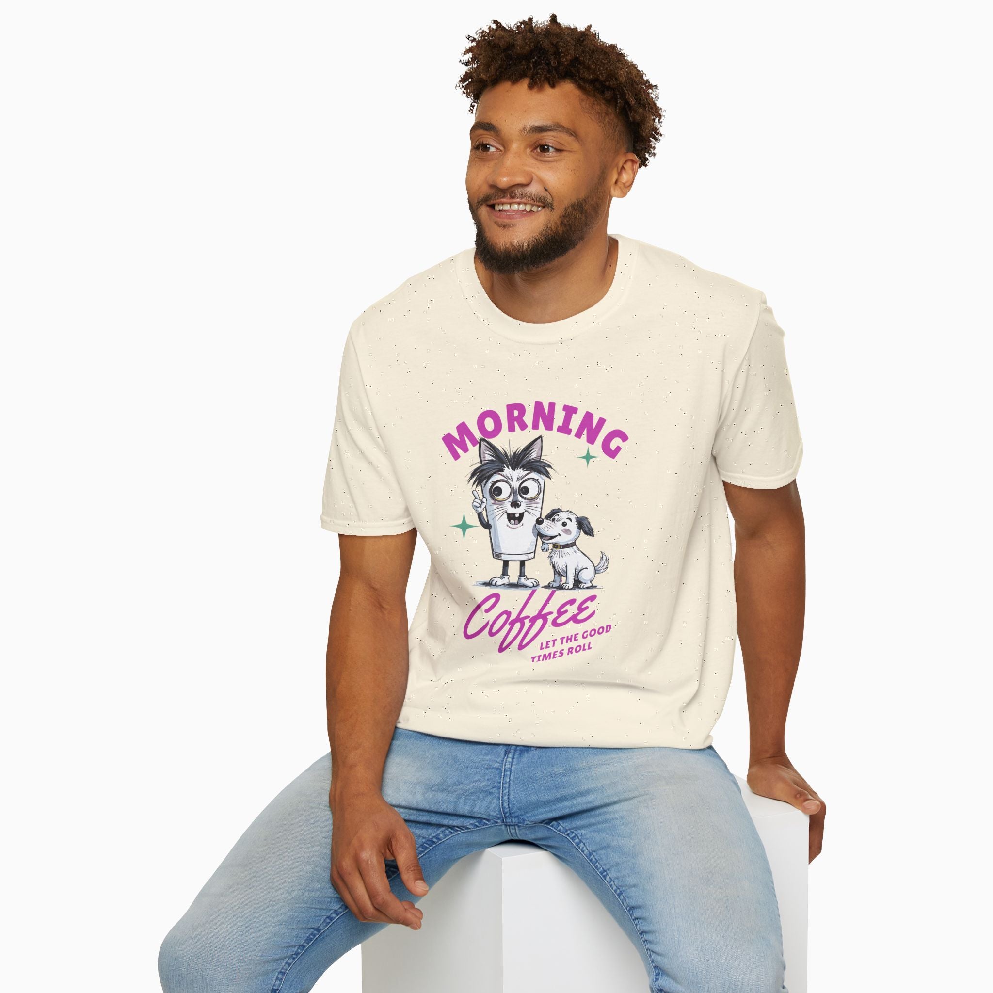 Morning Coffee, Let The Good Times Roll Unisex T-Shirt