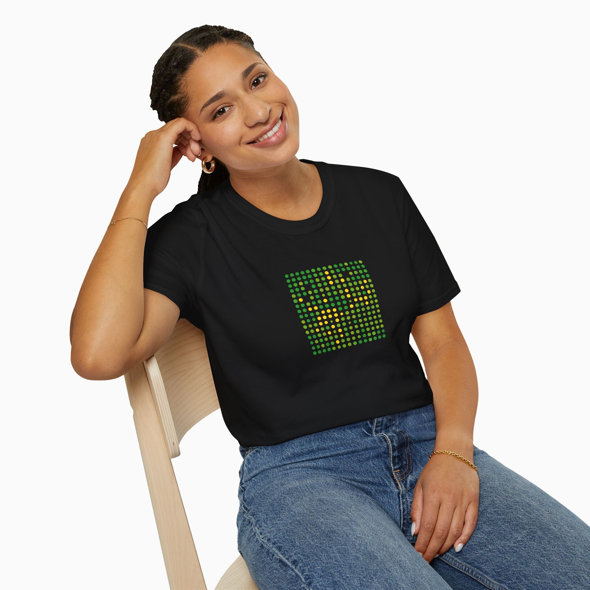 Green & Yellow QR Code Unisex T-Shirt