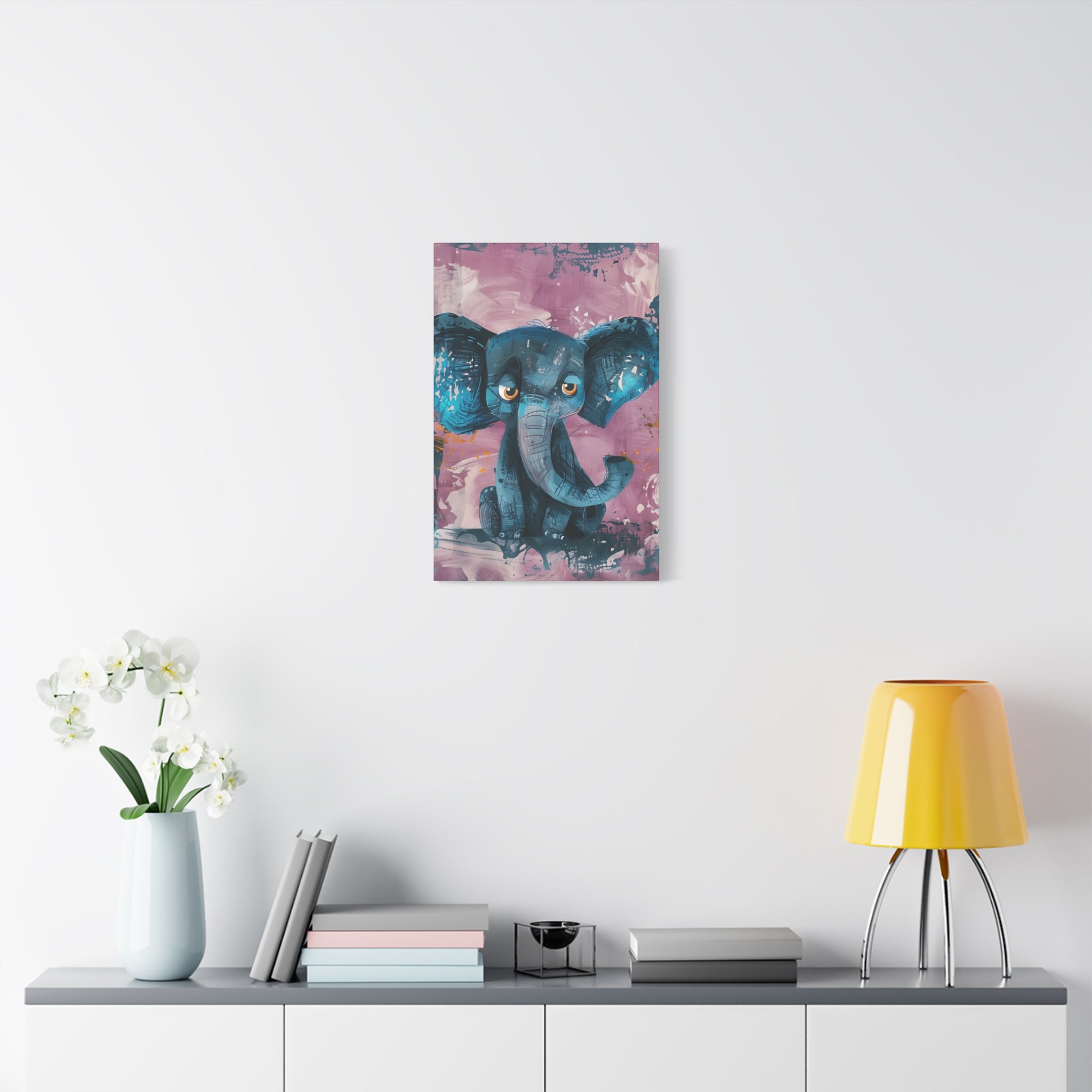 Blue Elephant Canvas Print