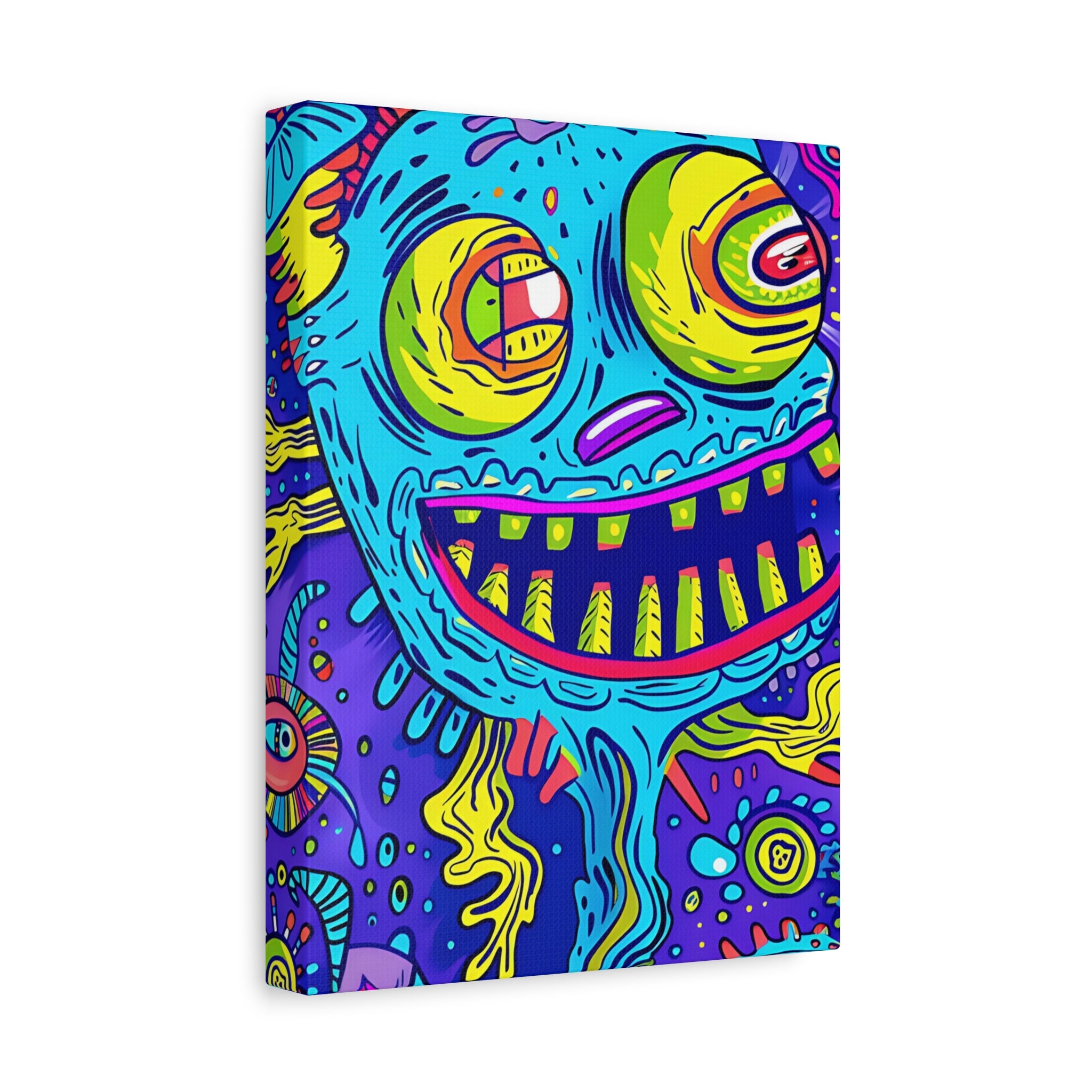 Alien & Macaron Canvas Print